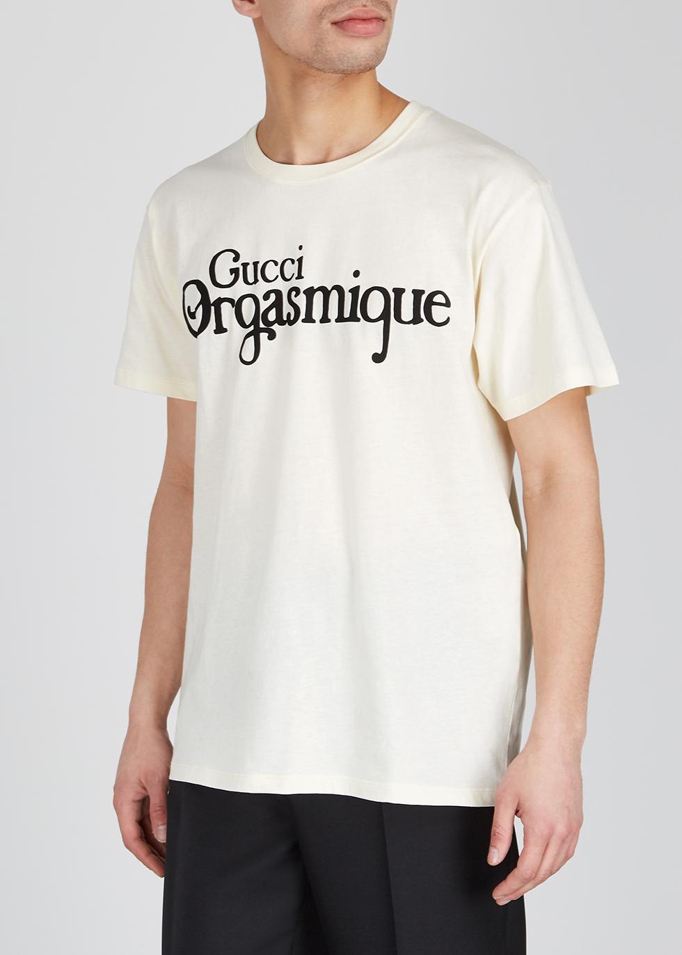 Gucci Orgasmique Print Oversize T-shirt in White for Men | Lyst