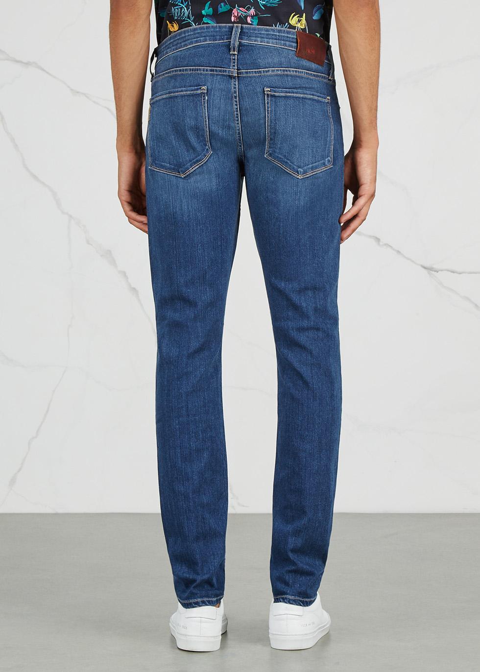 PAIGE Denim Croft Blue Skinny Jeans for Men - Lyst