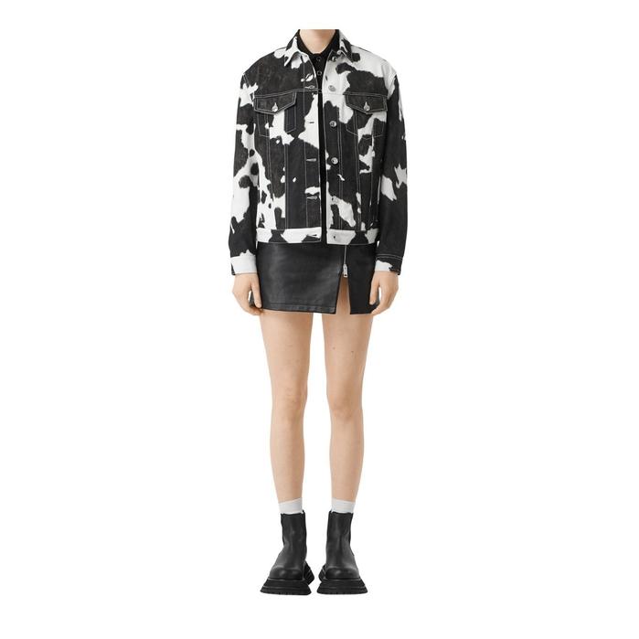 Burberry Cow Print Denim Jacket in 
