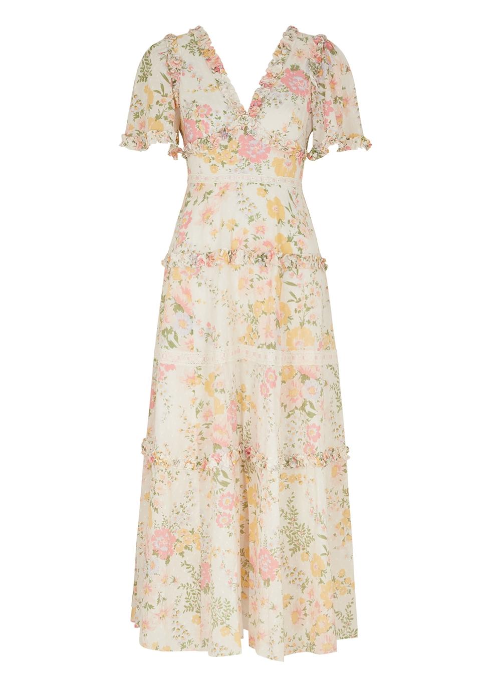 knee length dresses for ladies Genevieve Ruffle Gown main image 1
