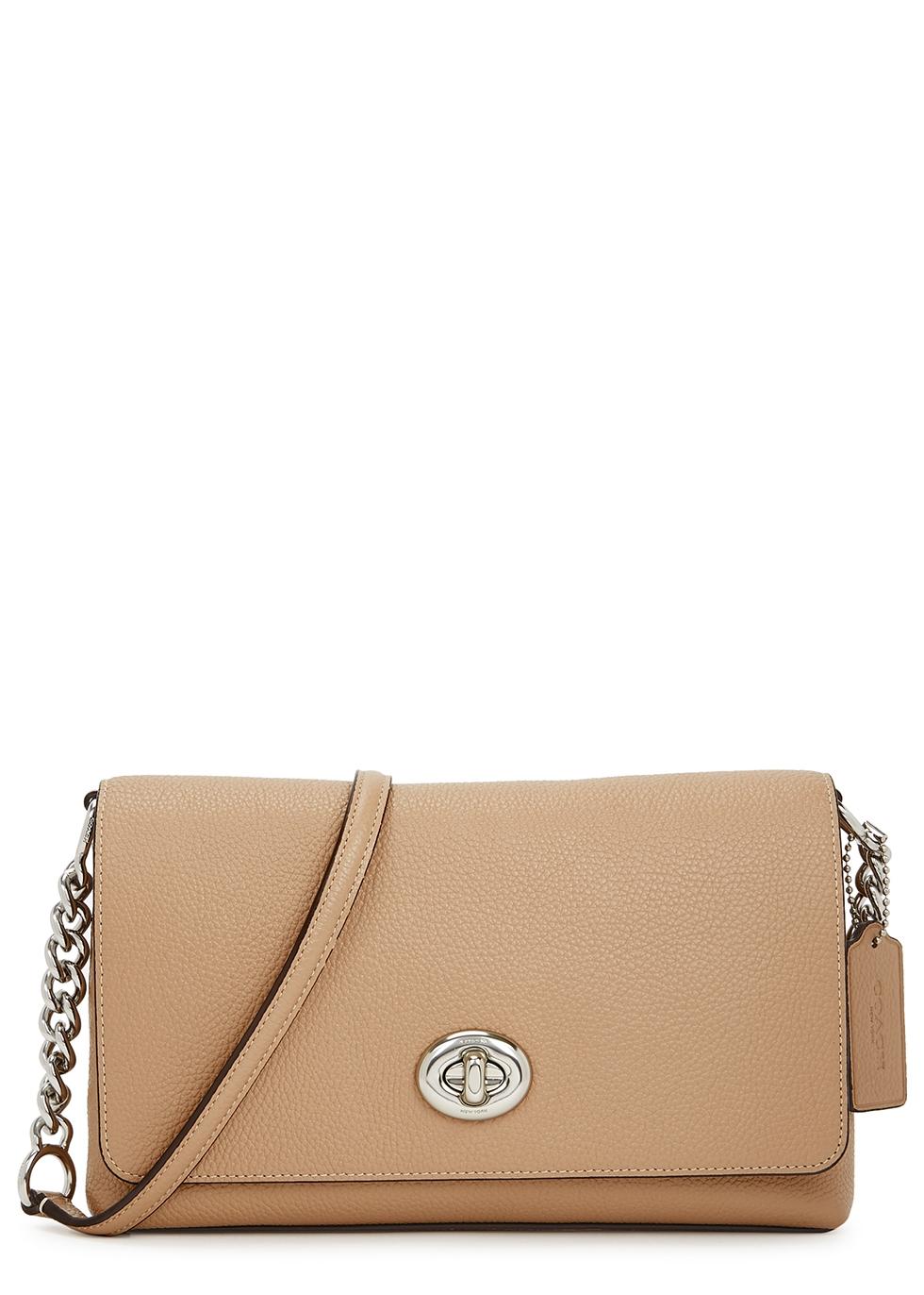 COACH Crosstown Ivory Leather Crossbody Bag in Taupe (Natural) Lyst