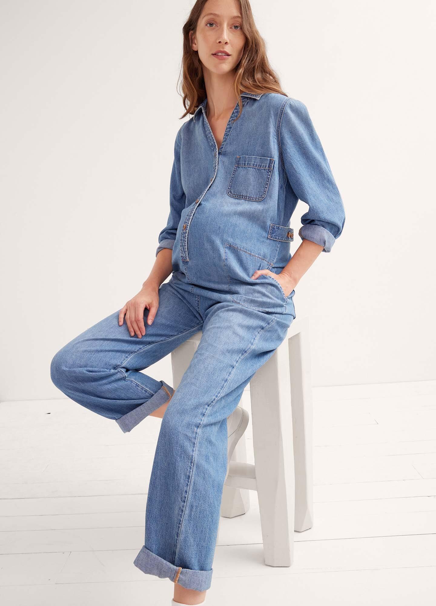 The Everyday Nursing Denim Jumpsuit – HATCH Collection