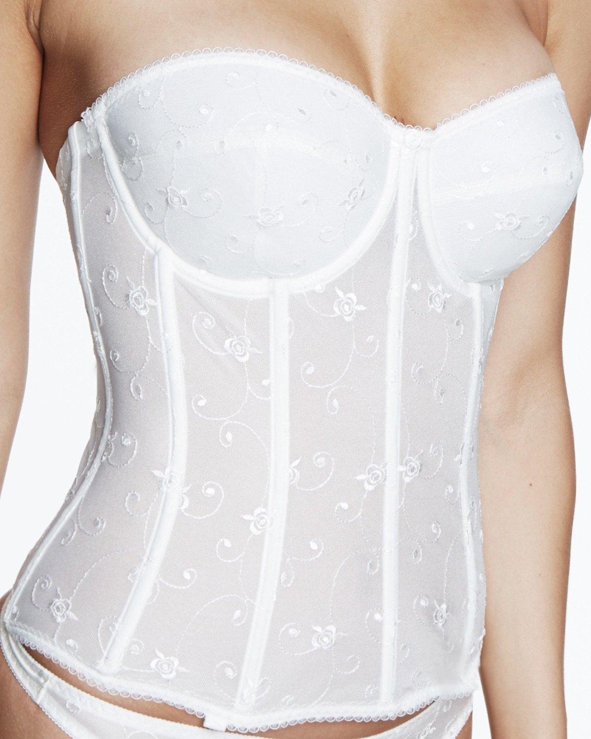 Dominique Bridal Corset Bustier Women Plus Size Low Back Wedding Bra 8900  in White | Lyst