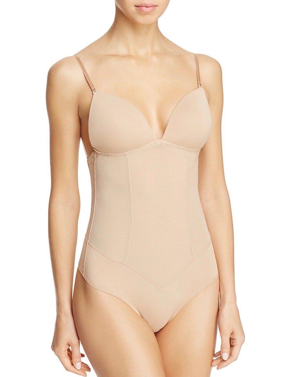 Fine Lines Refined Convertible Low Back Backless Thong Bodysuit in Natural  | Lyst