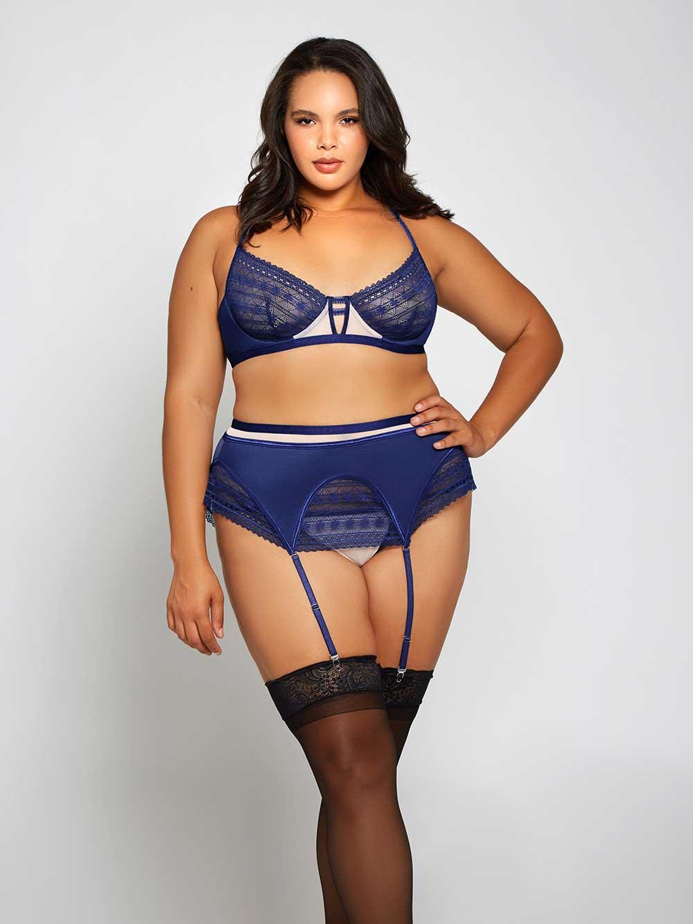 Trifolium Microfibre and Floral Lace Underwired Bra 