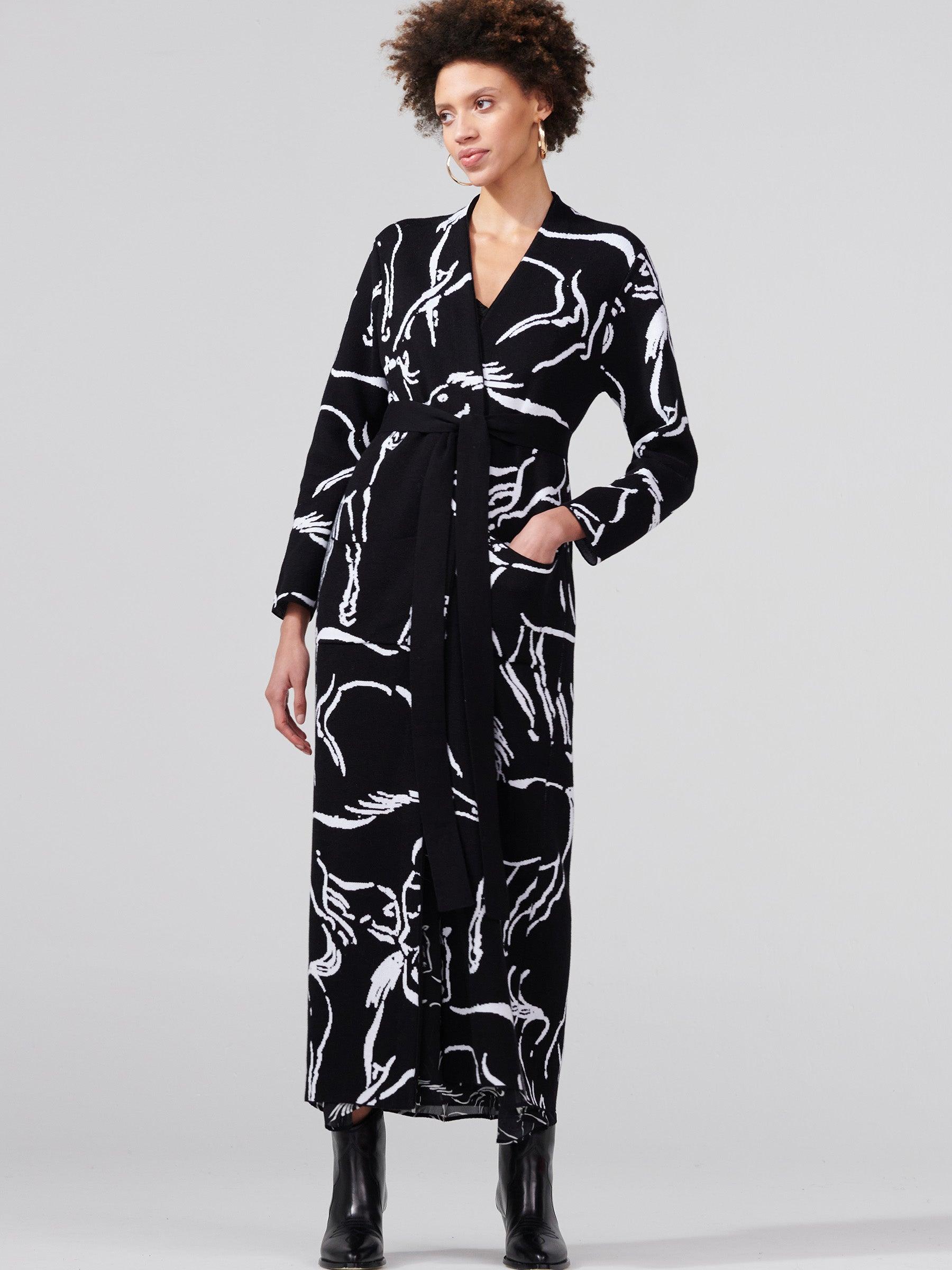 Hayley Menzies Blaze Cotton Jacquard Duster in Black (Blue) Lyst