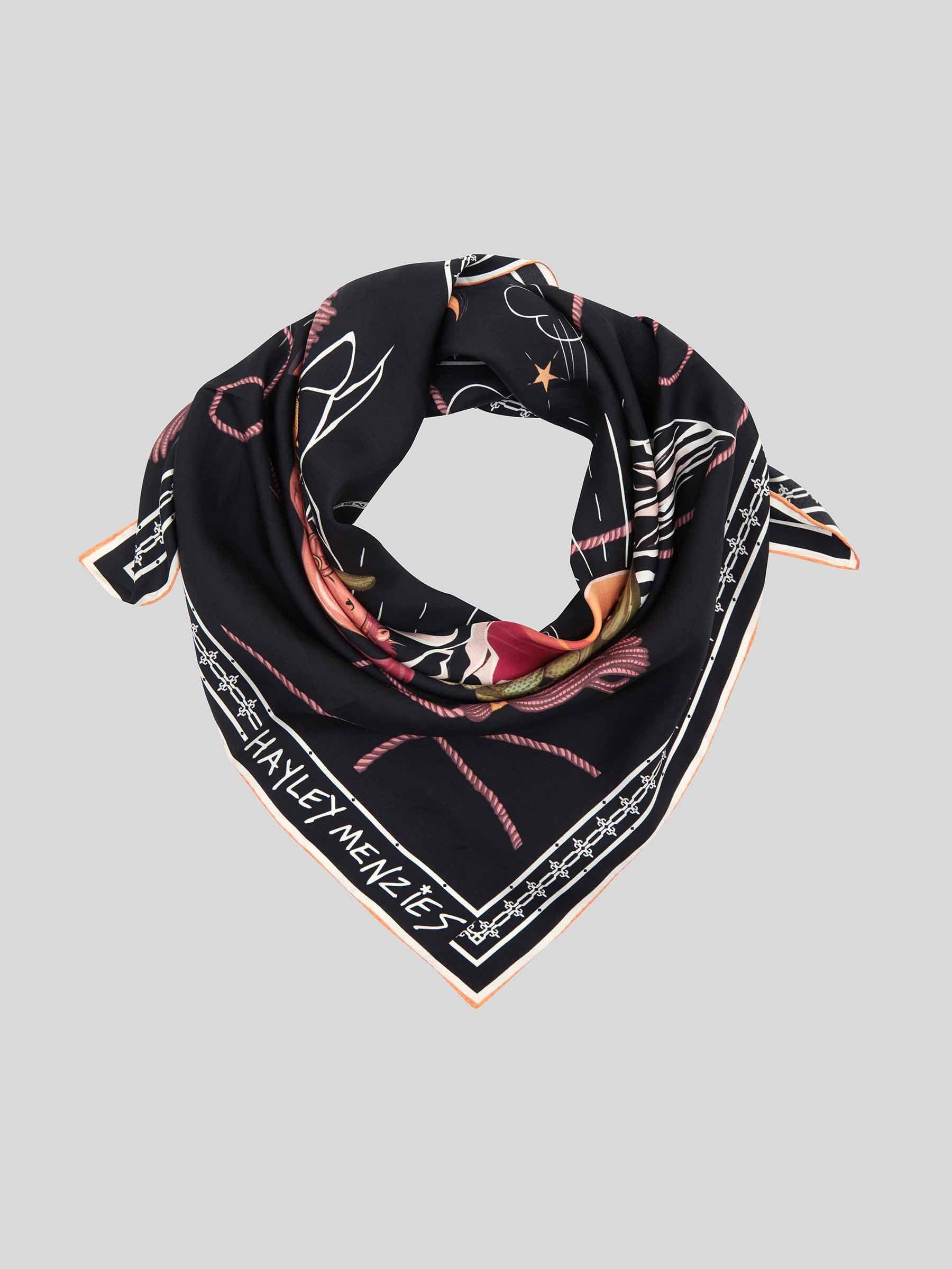 Hayley Menzies Sundance Large Silk Square Scarf in Gray | Lyst