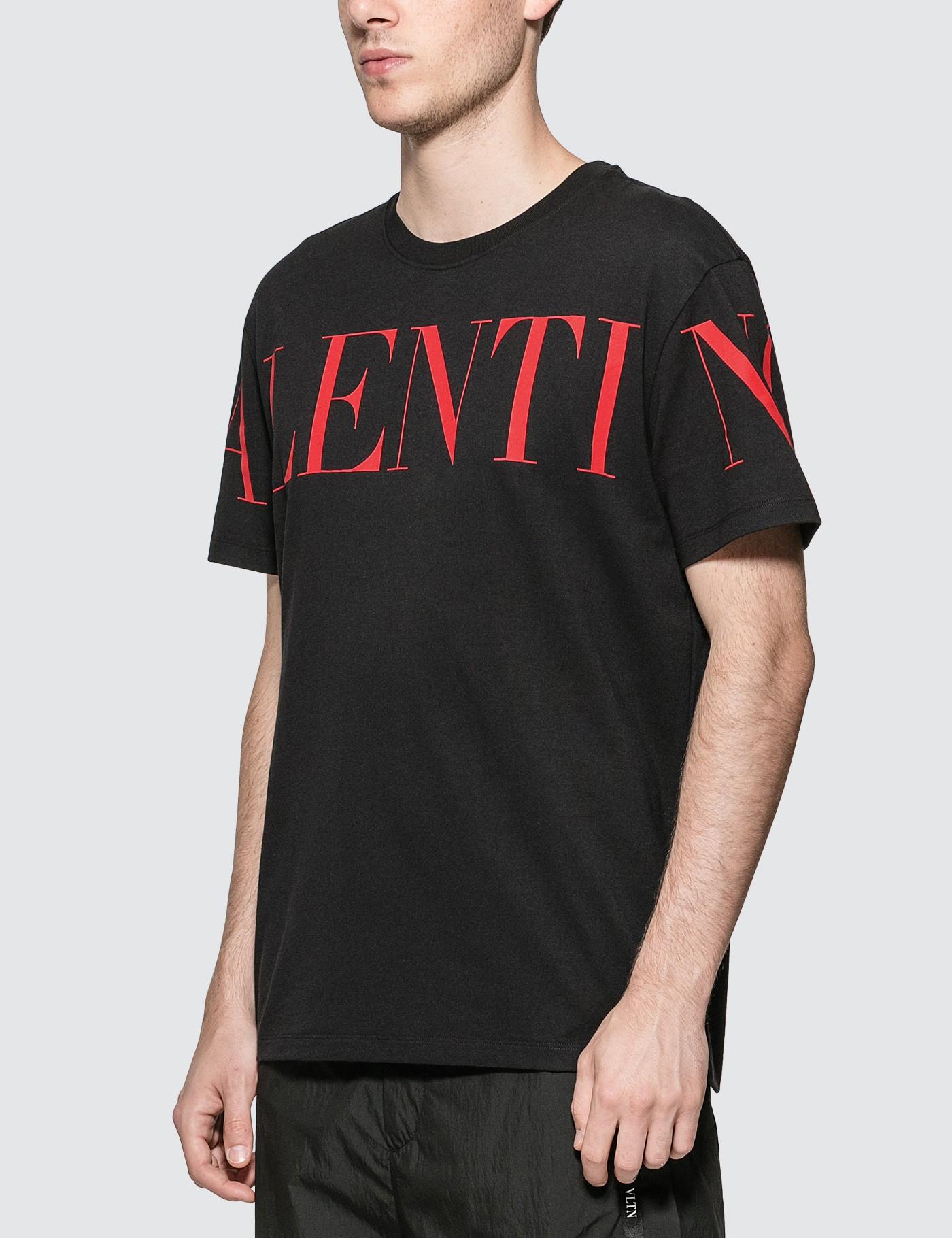 Valentino Cotton Print T-shirt in Black 
