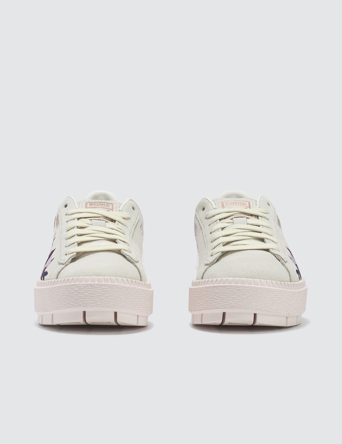 puma suede platform trace flowery