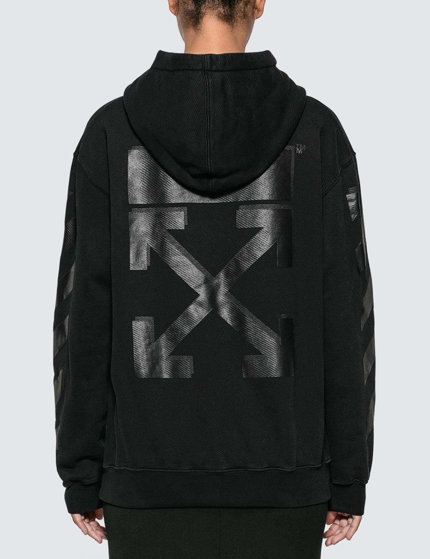 Off-White c/o Virgil Abloh Cotton Diag Hoodie in Black - Lyst