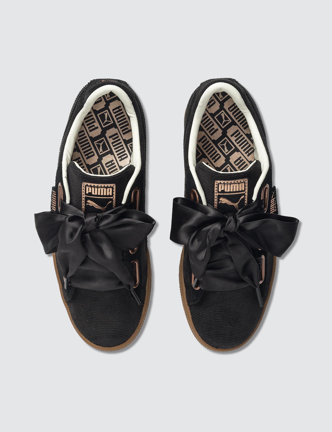 puma basket heart corduroy wn's
