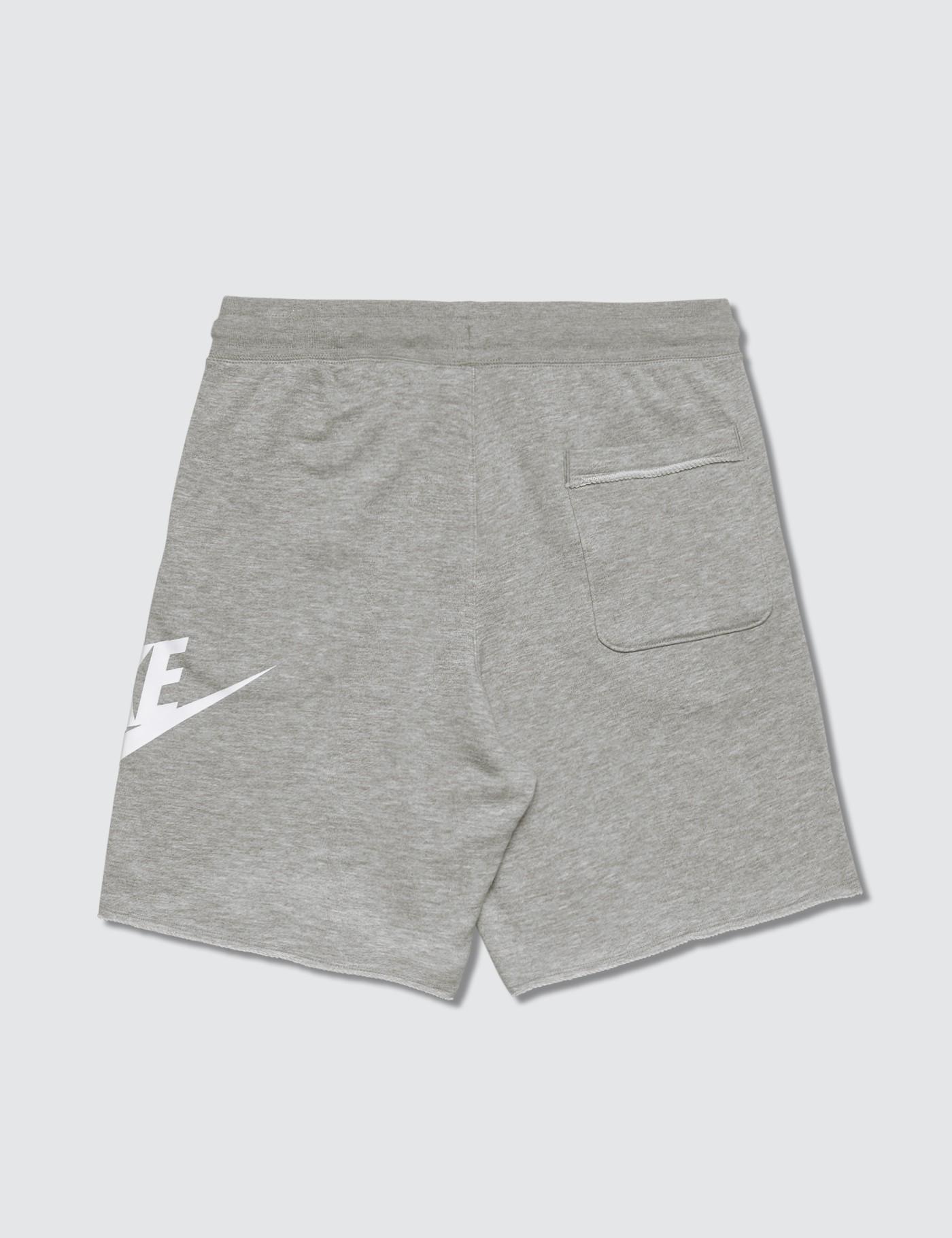 gray nike sweat shorts