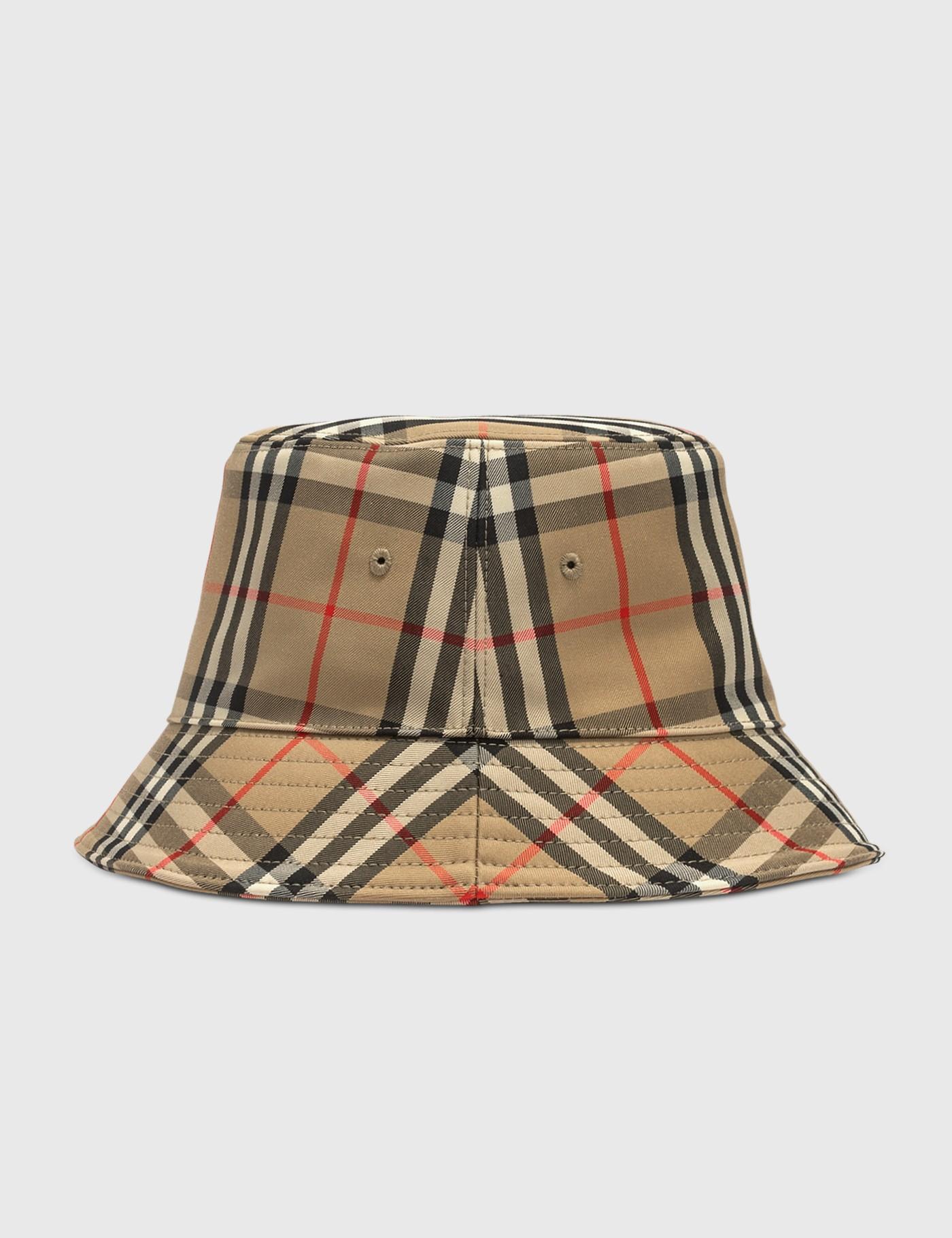 burberry beige vintage check bucket hat