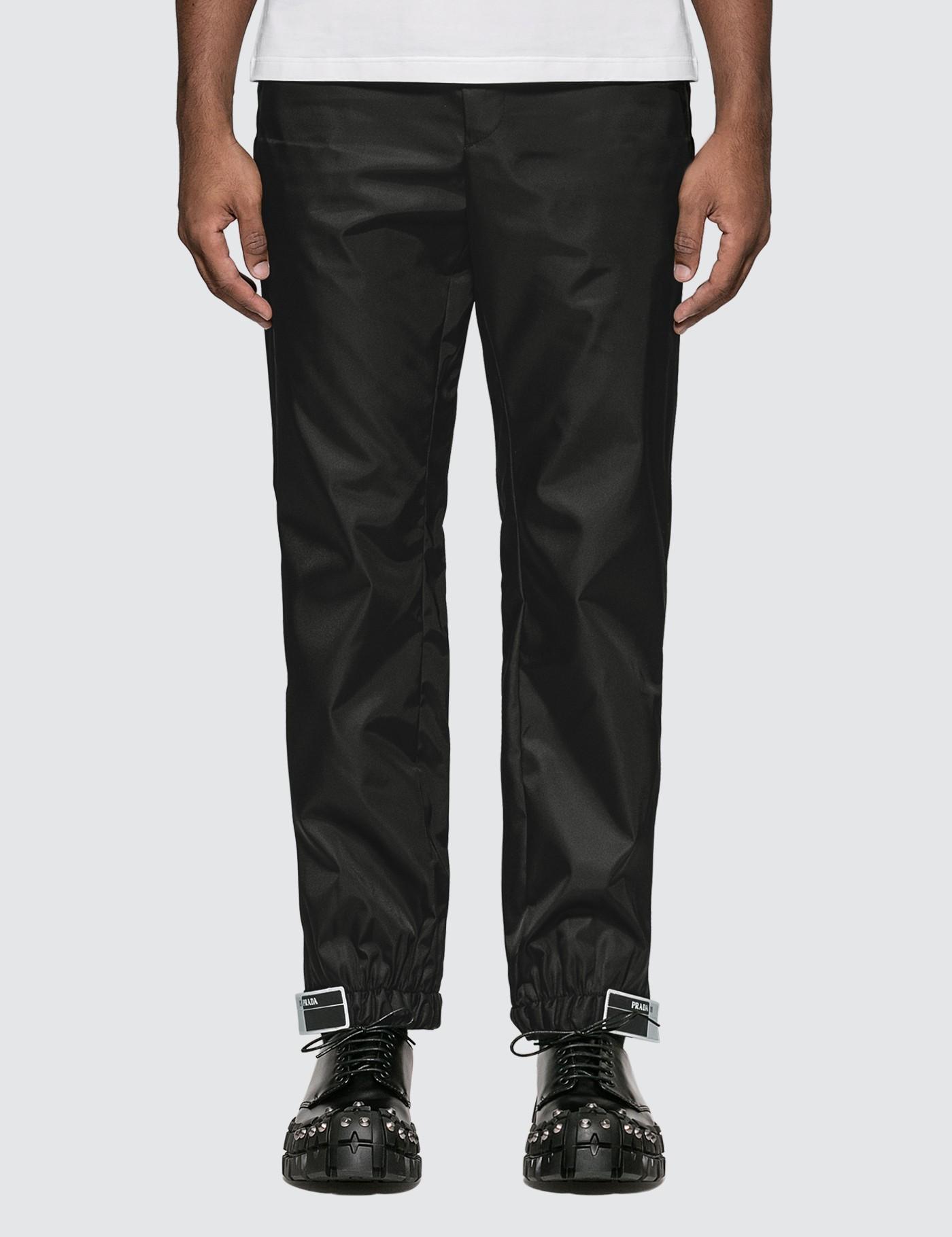 Prada Synthetic Gabardine Nylon Track Pants in Black for Men - Lyst