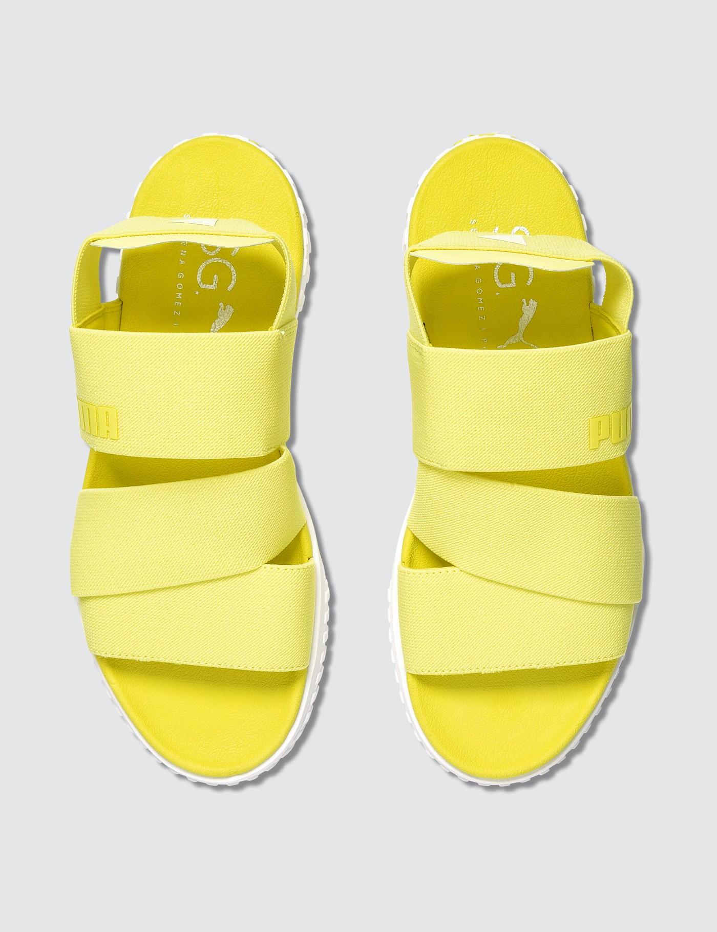 puma yellow sandals
