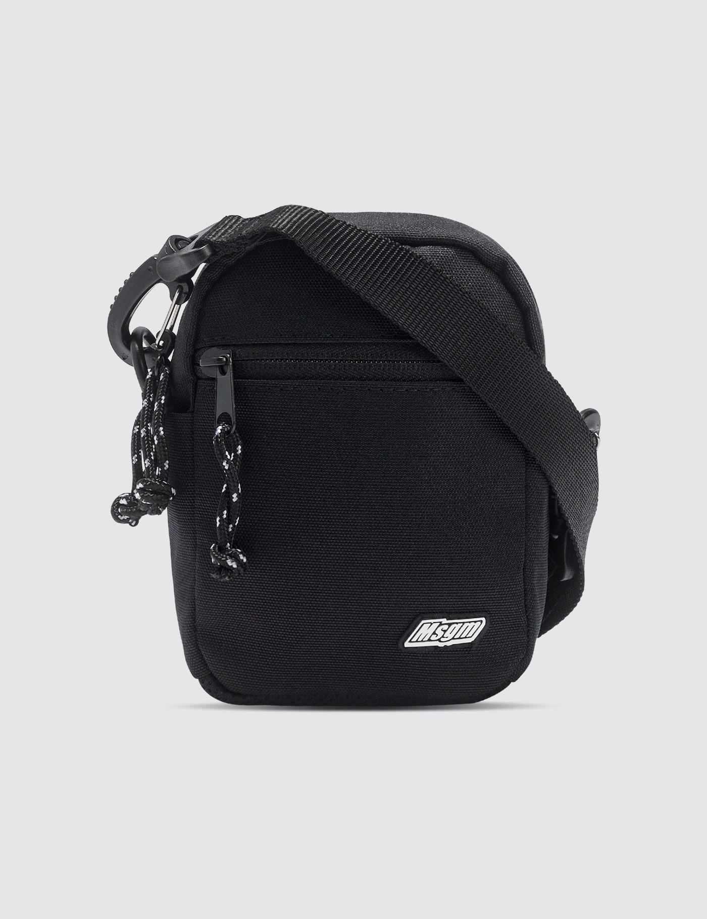 MSGM Synthetic Logo Crossbody Bag in Black for Men - Lyst