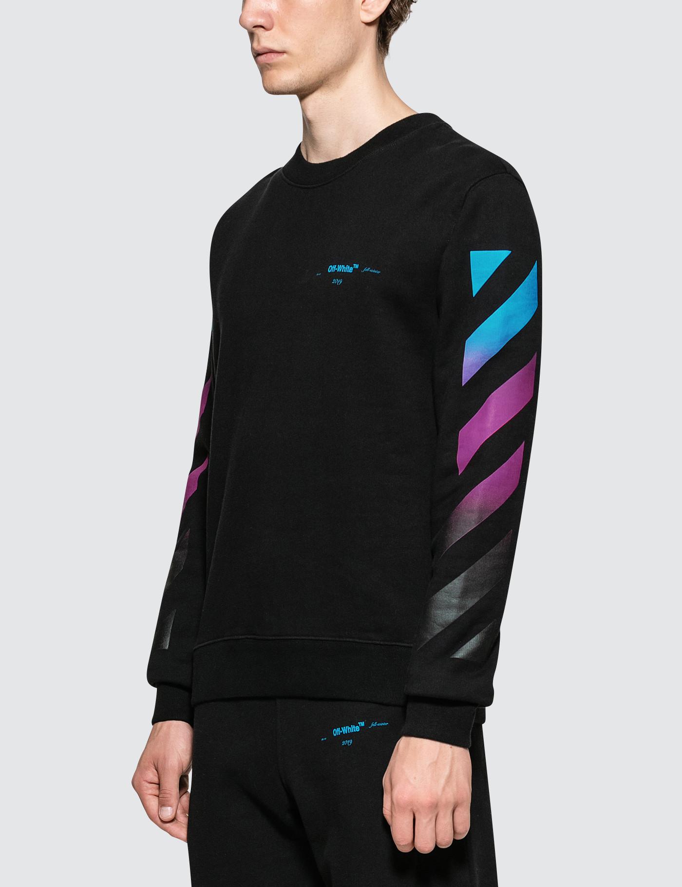 off white black gradient crewneck