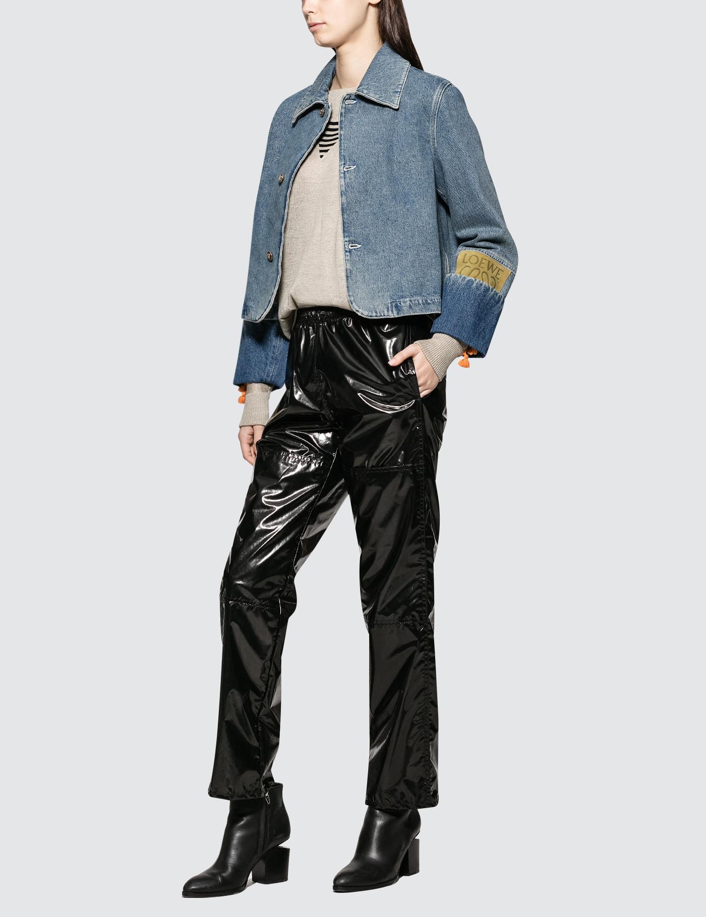 loewe cropped denim jacket