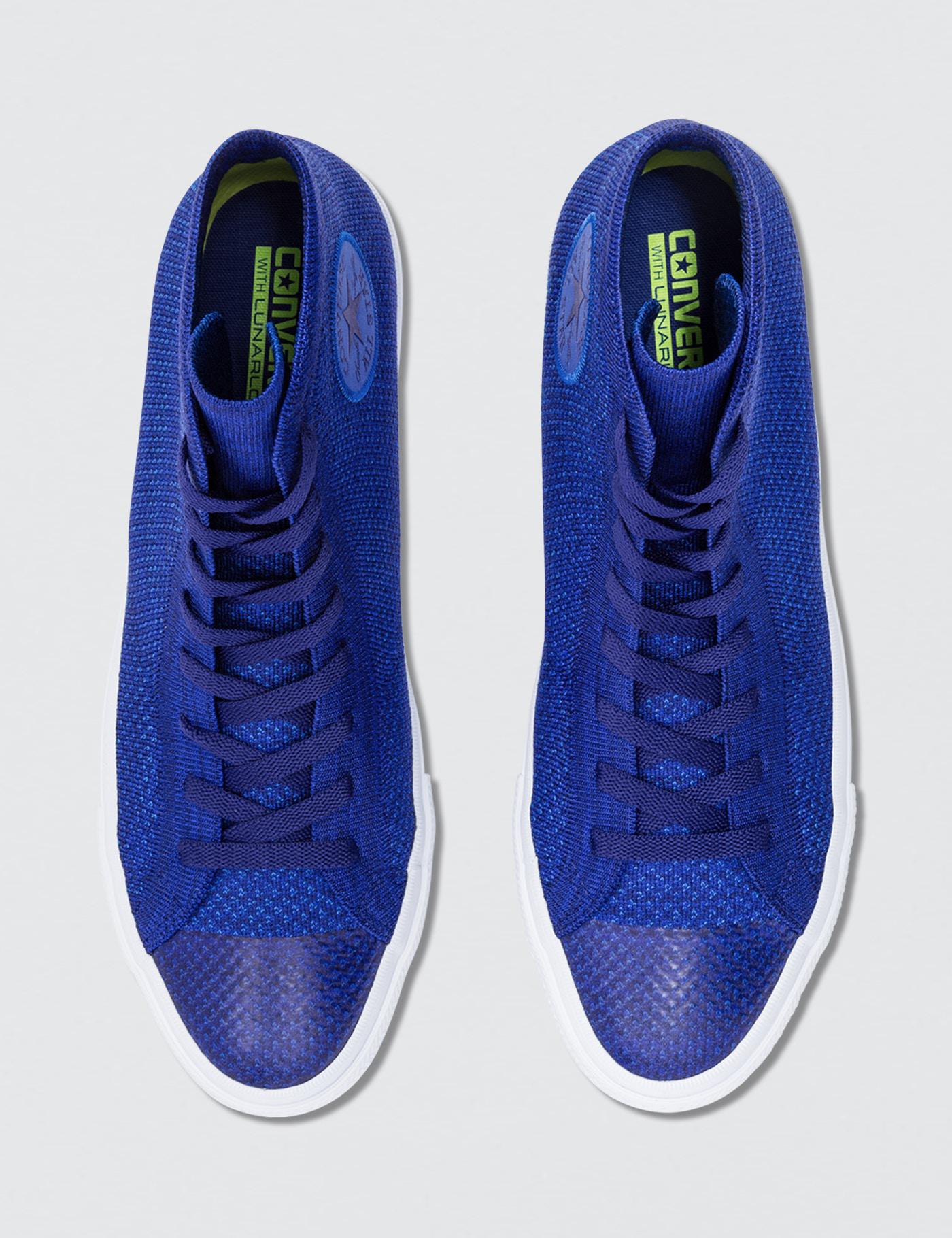 converse flyknit blue