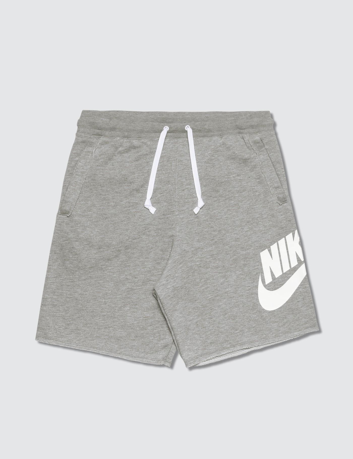 Nike Cotton Logo Sweat Shorts in Grey 