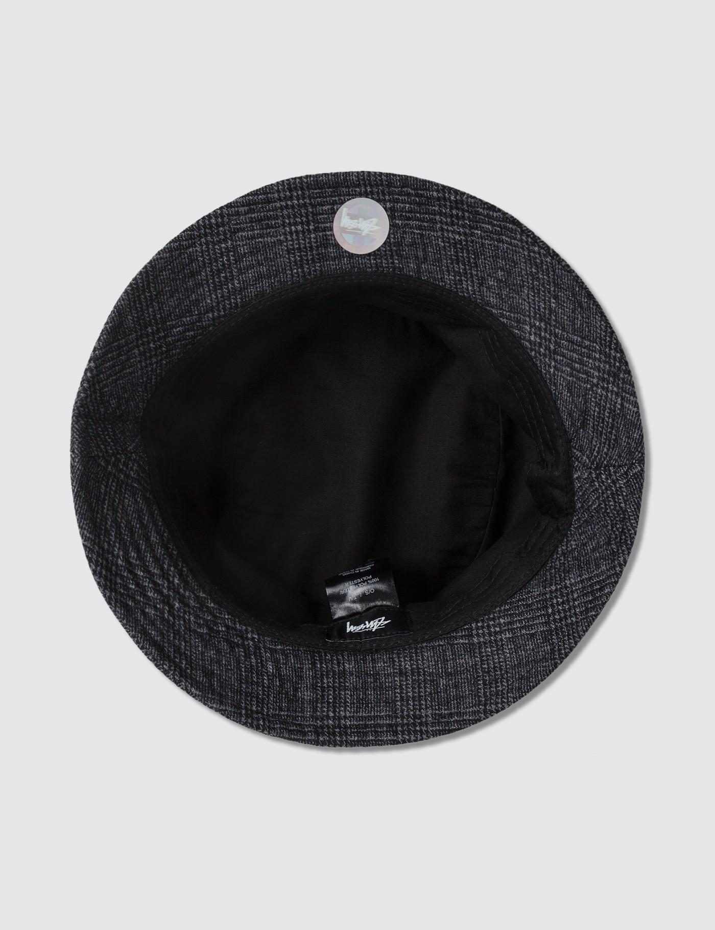 glen plaid bucket hat