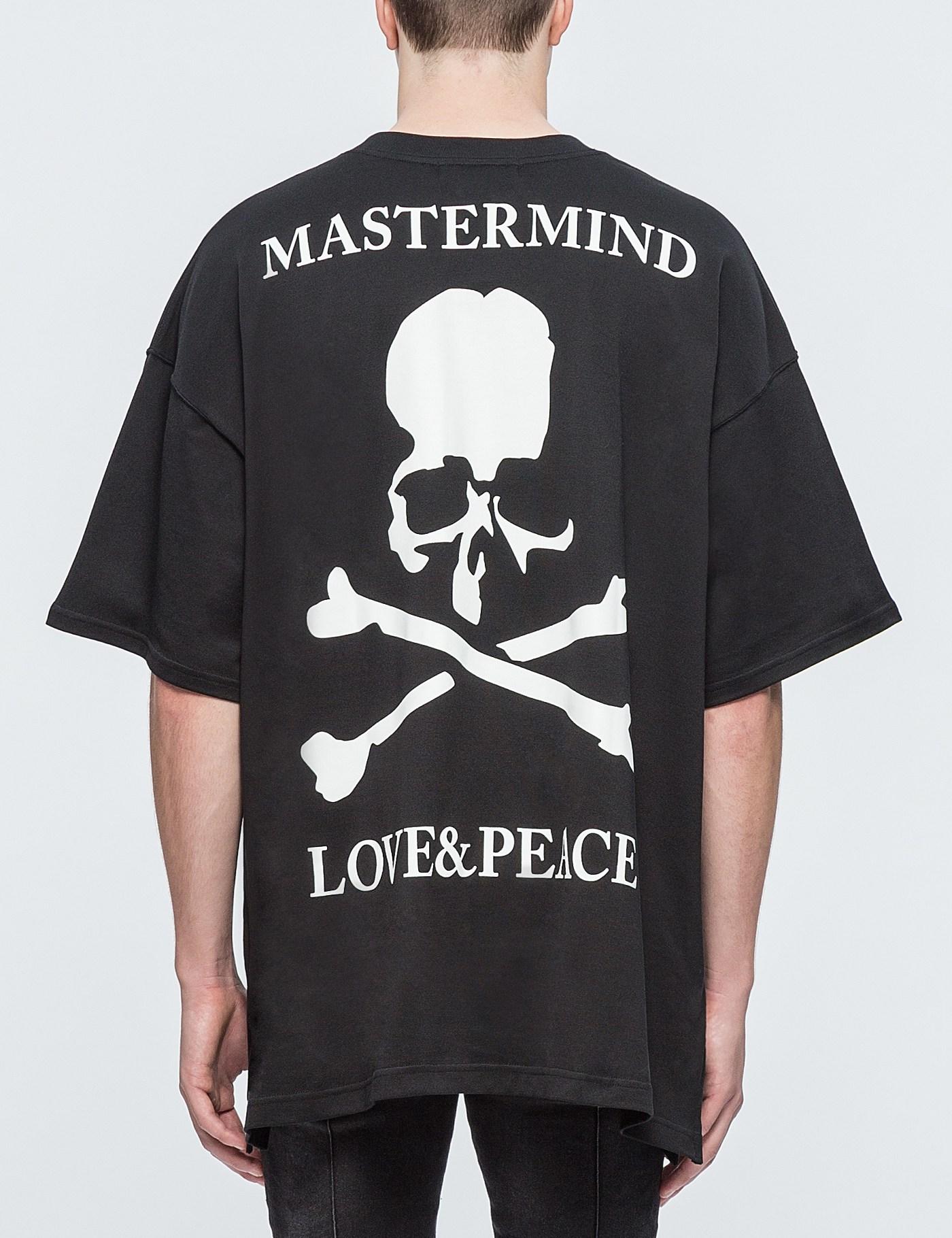 Mastermind Japan Denim "m" Oversized S/s T-shirt in Black for Men - Lyst