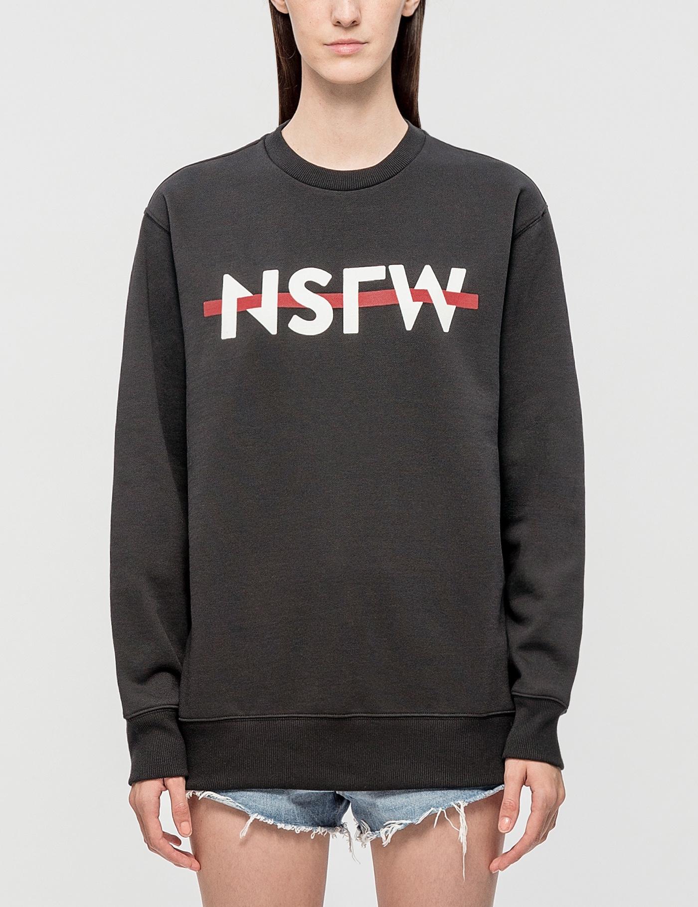 Lyst - Nsfw Clothing Strikethrough Sweatshirt in Black