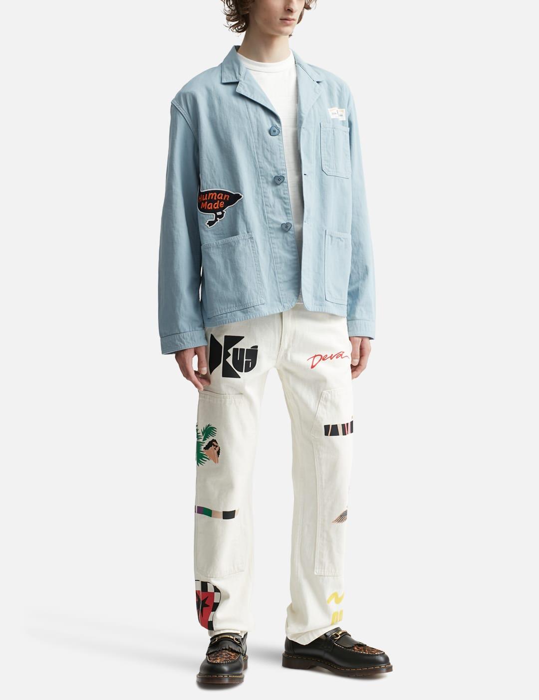激安大特価!】 FACTORY MADE~ 新品!~HUMAN JACKET ブルー系 XL