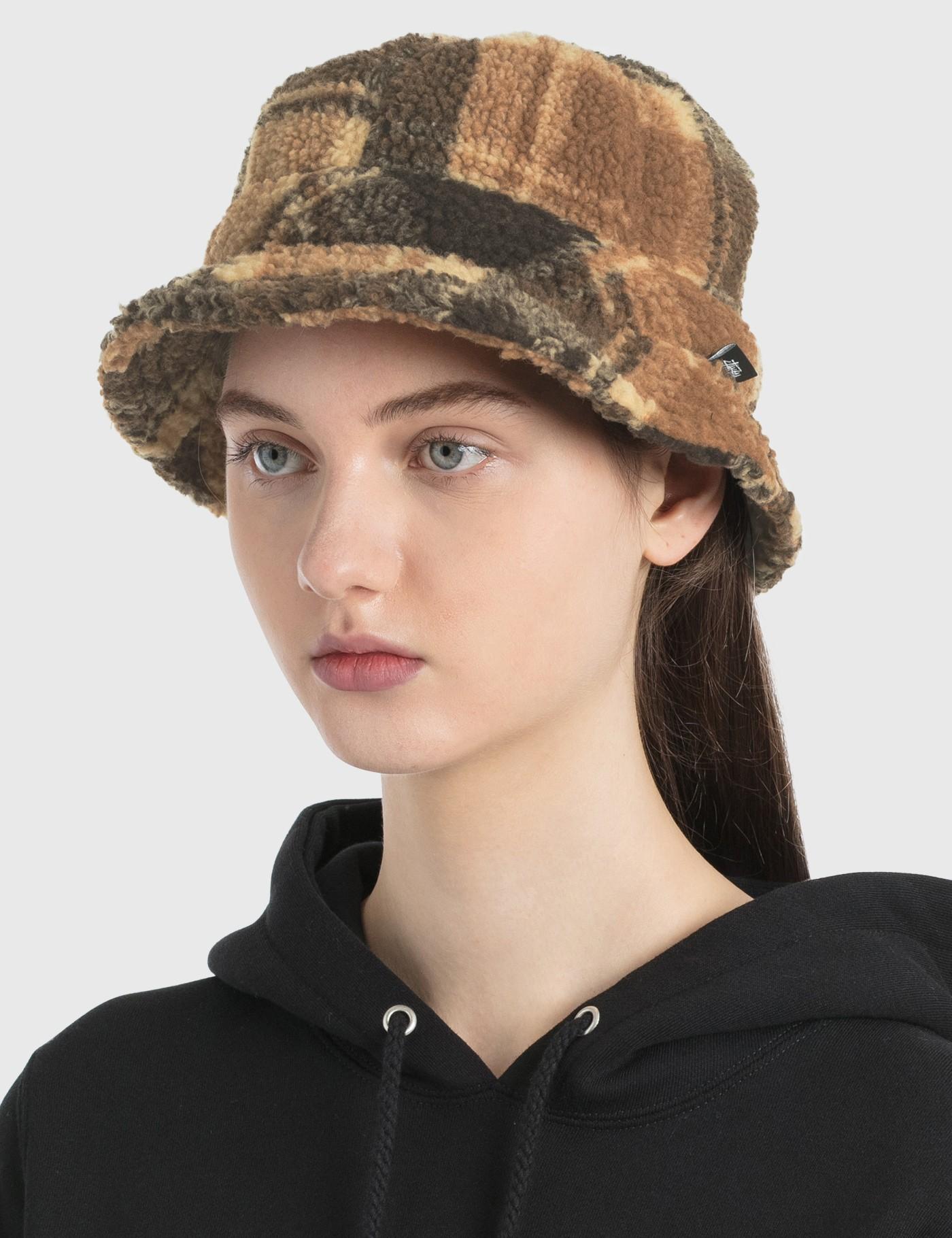 Stussy sherpa fleece bell bucket hat Clearance