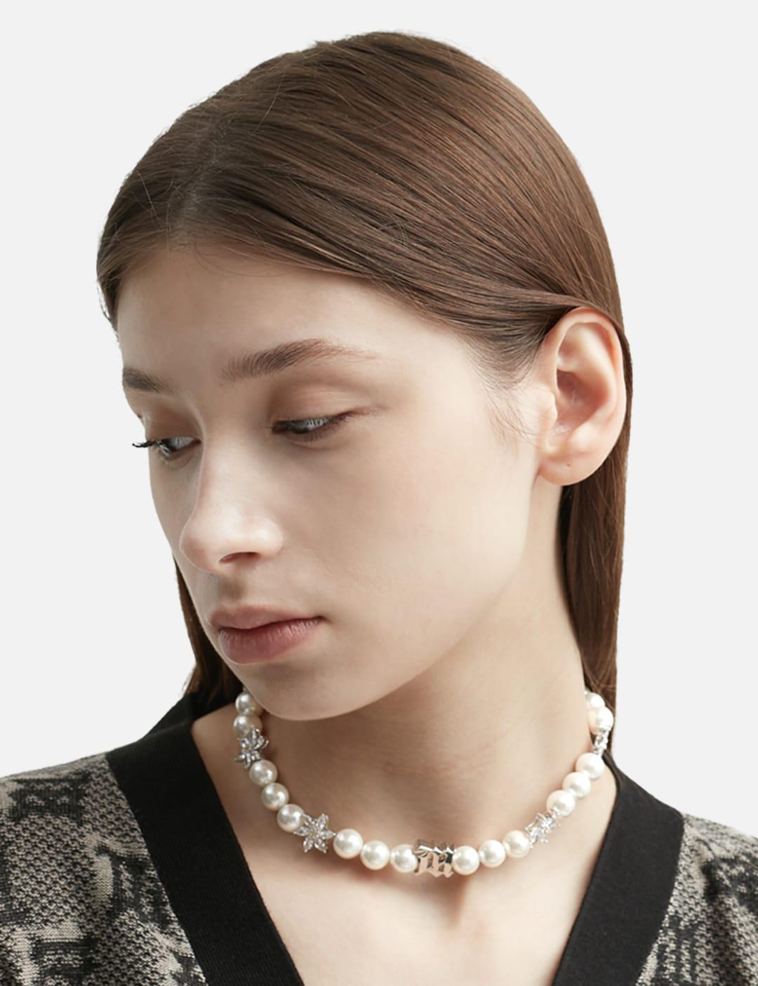 MISBHV Flowers Of Cosmos Silver Necklace in White | Lyst