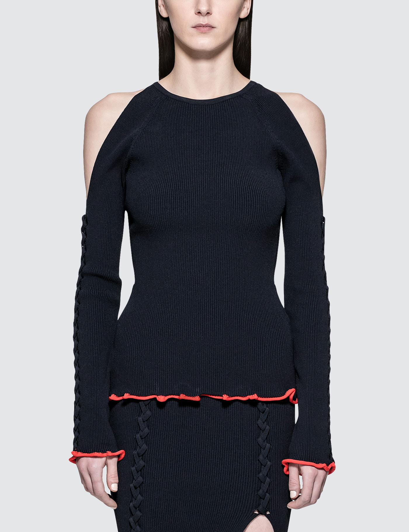 Lyst - Opening Ceremony Criss Cross L/s Top in Blue