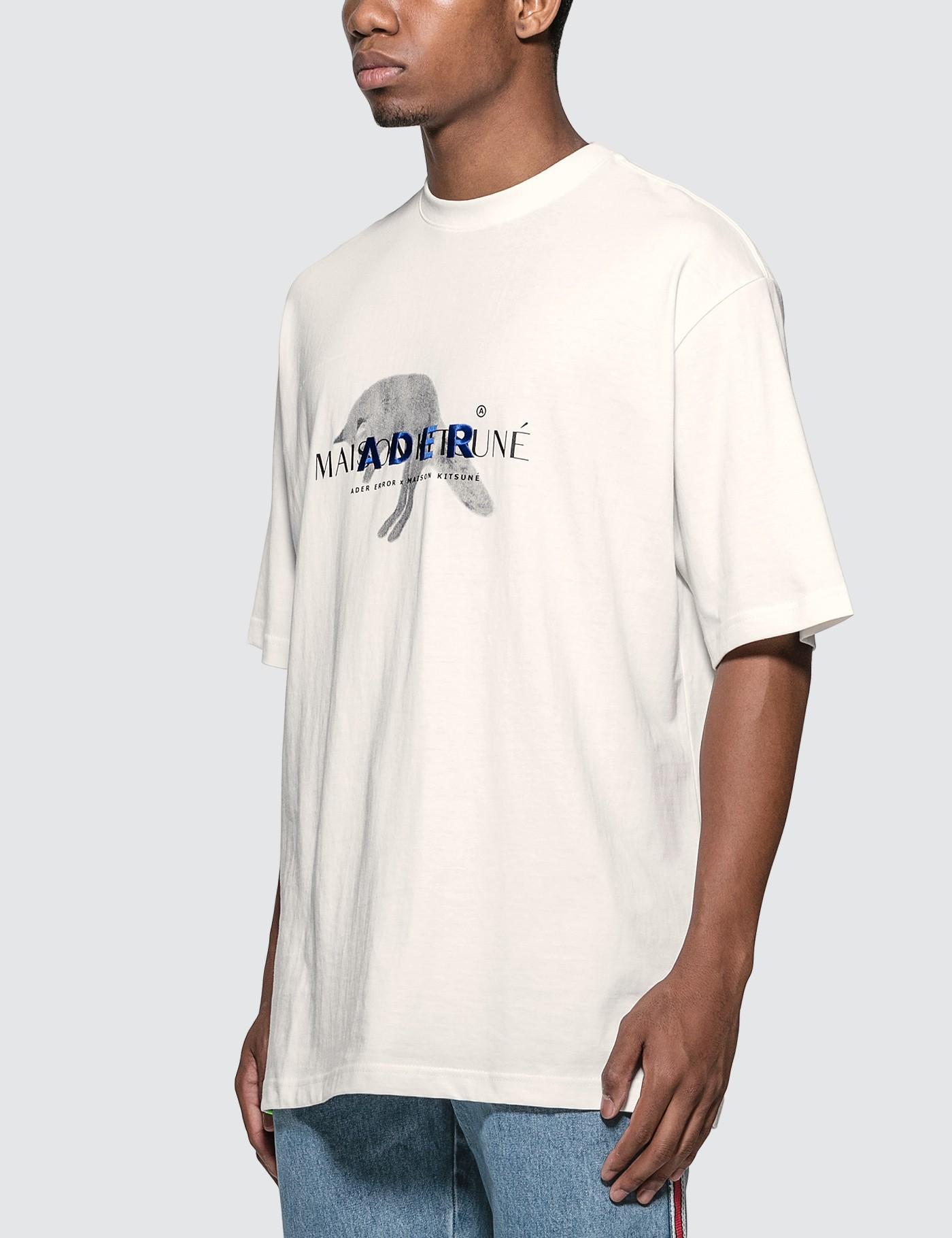 Maison Kitsuné Cotton Ader Error X Jump Fox T-shirt in White for 