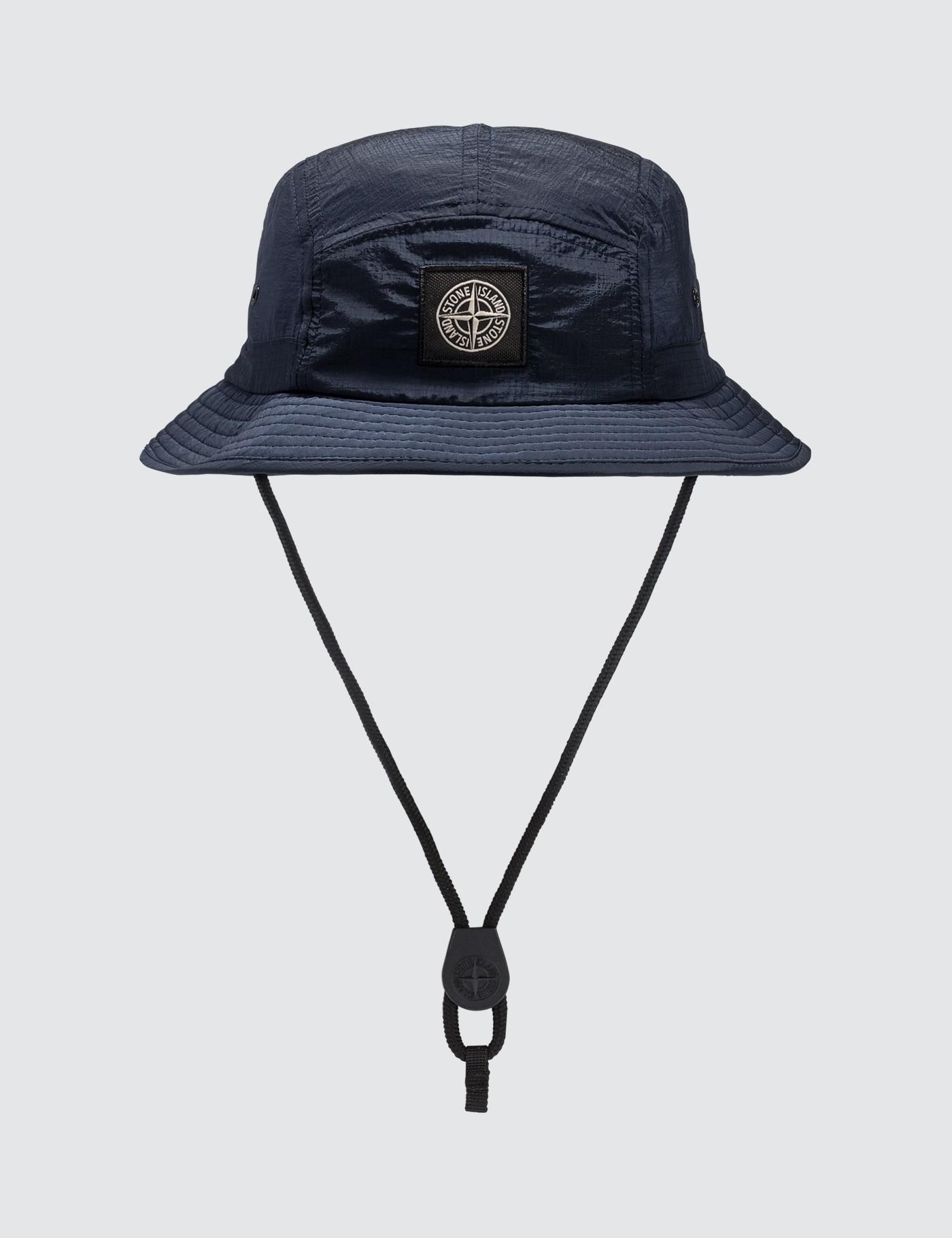 Stone Island Bucket Hat in Blue for Men - Lyst