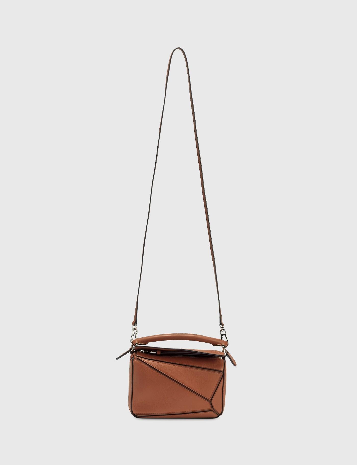 Loewe Mini Puzzle Leather Shoulder Bag in Tan (Brown) - Save 45 