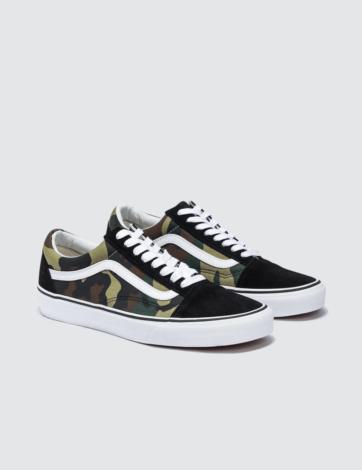 vans woodland camo old skool shoes