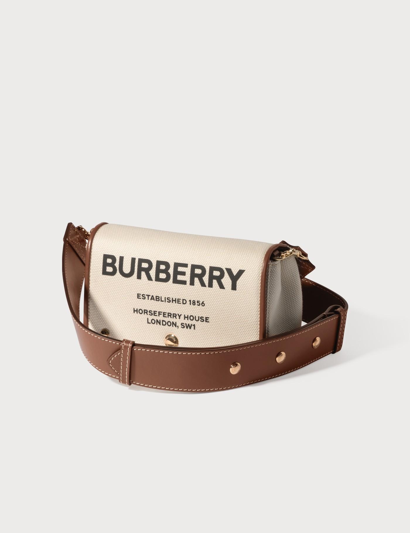 small horseferry print cotton canvas crossbody bag