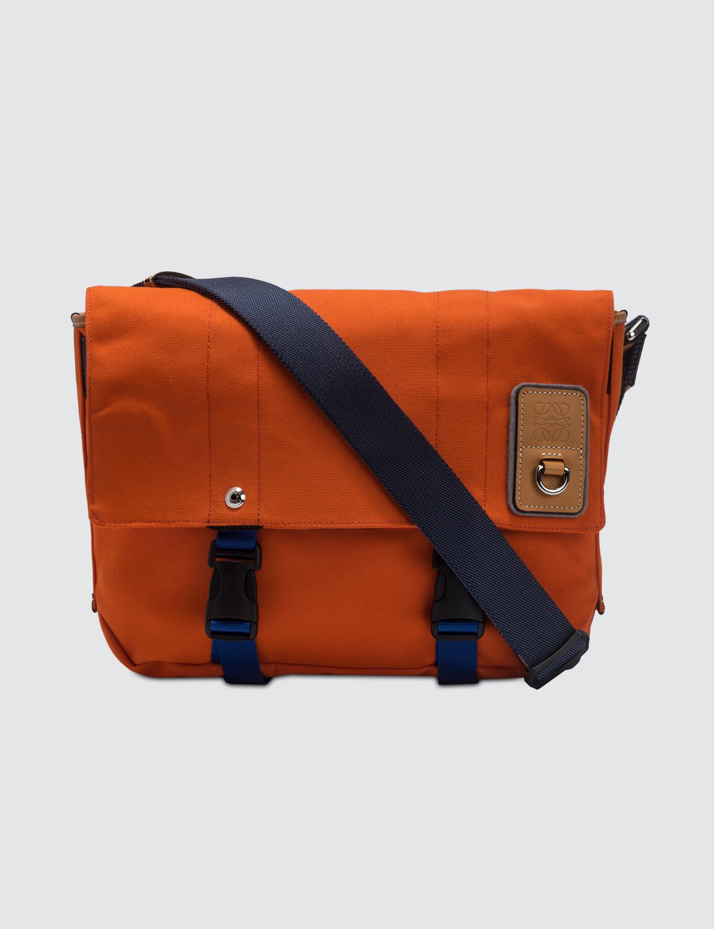 Loewe Leather Eln Messenger Bag in Orange for Men Lyst