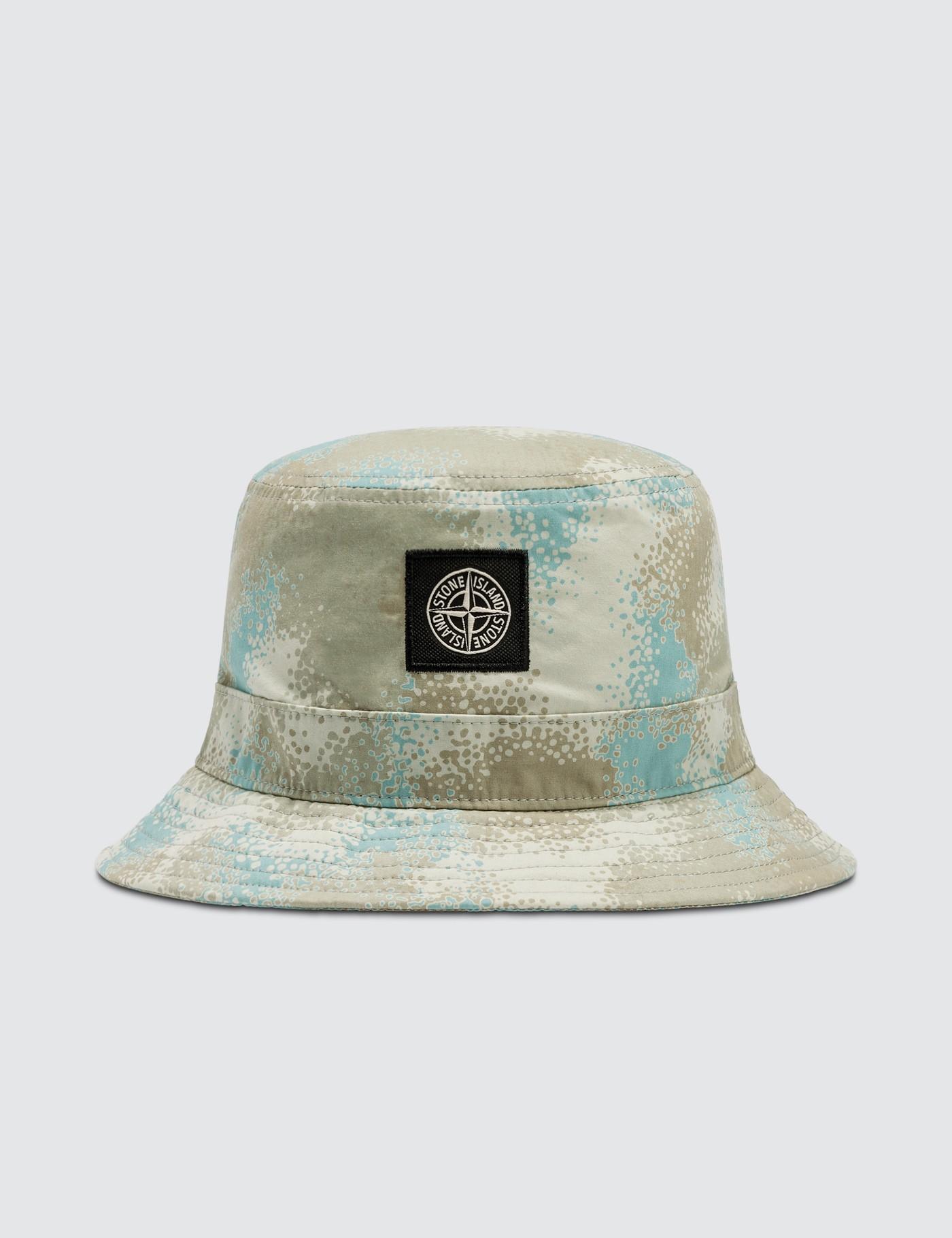 Stone Island Camo Devore Bucket Hat in Grey (Grey) for Men - Lyst