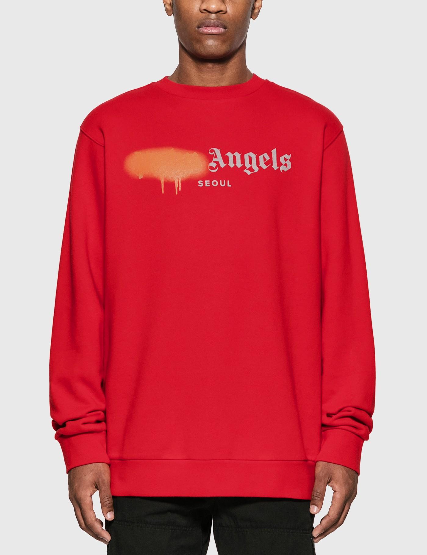 palm angels red sweatshirt