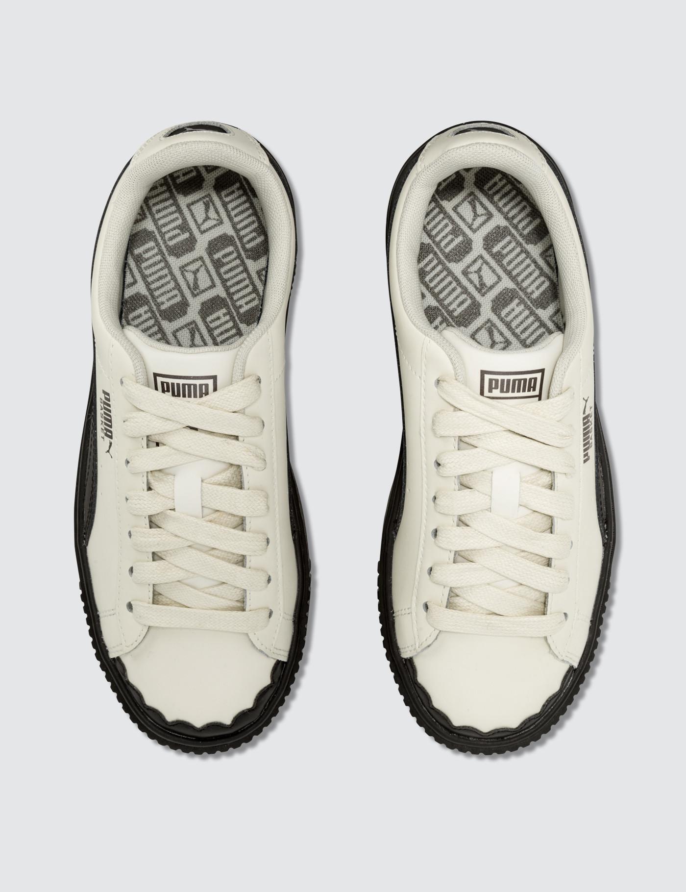 puma basket platform scallop