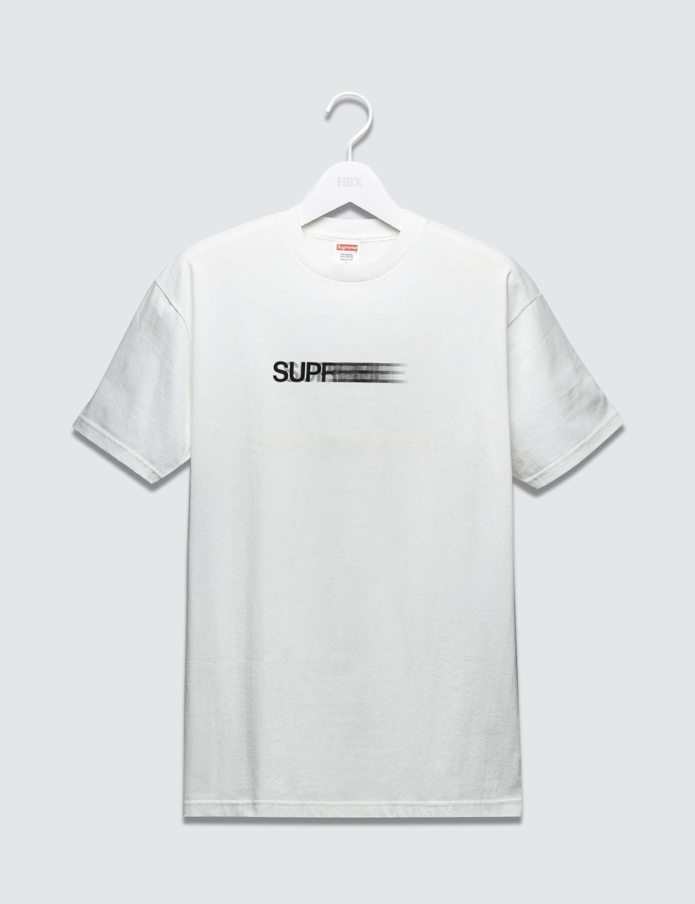 supreme motion logo tee white