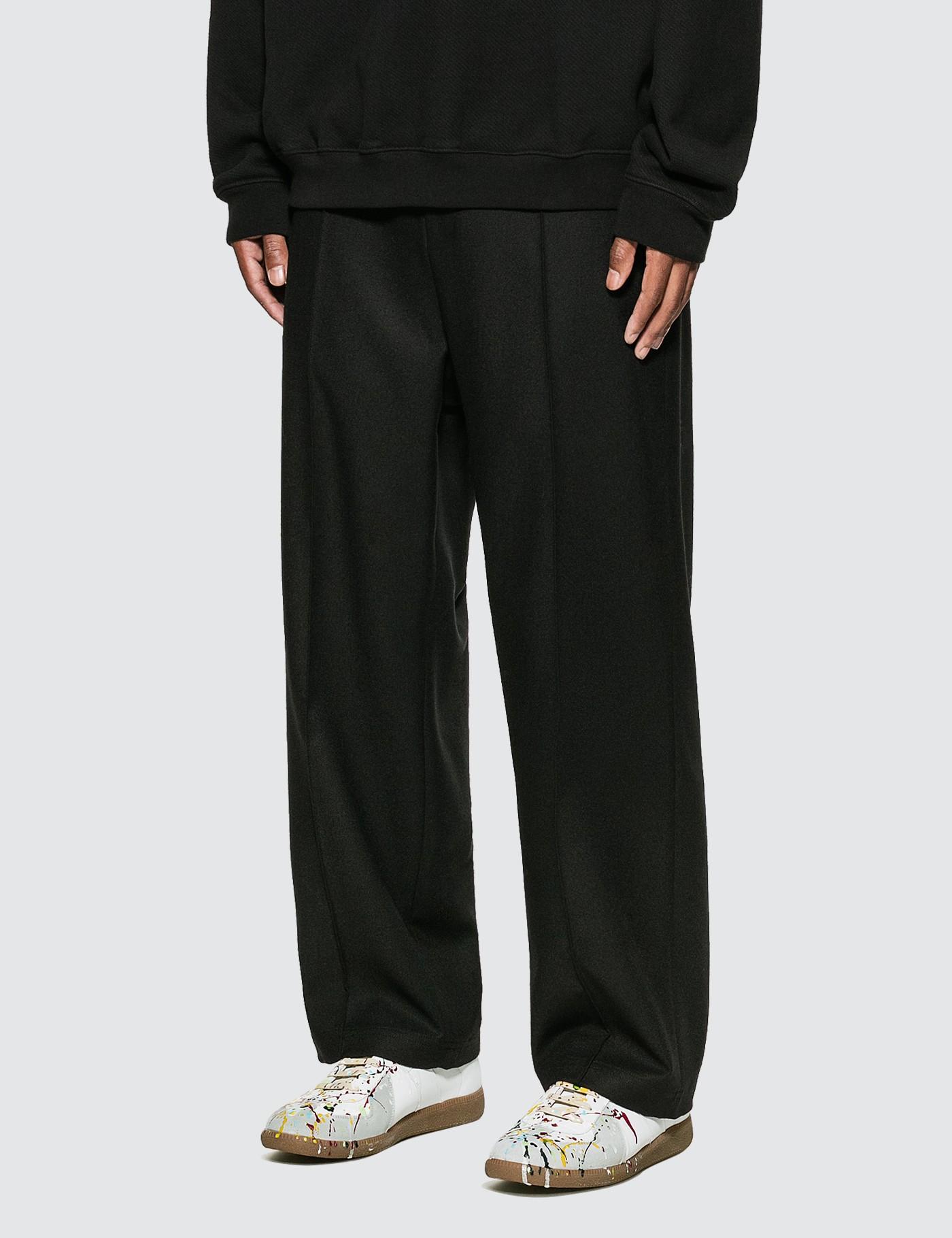 Maison Margiela Wool Flannel Pants in Black for Men - Lyst