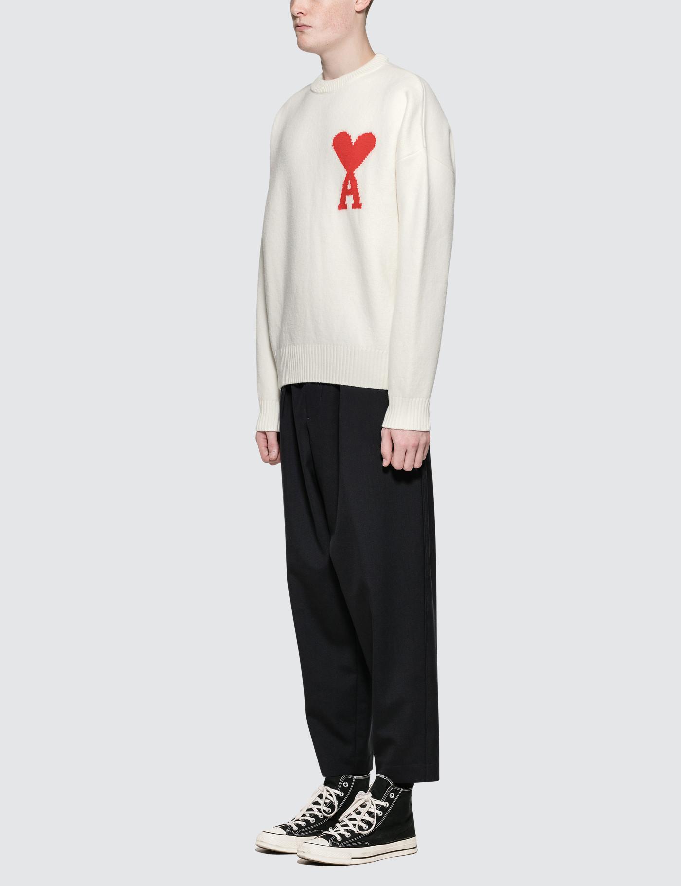 oversize ami de coeur crewneck sweater