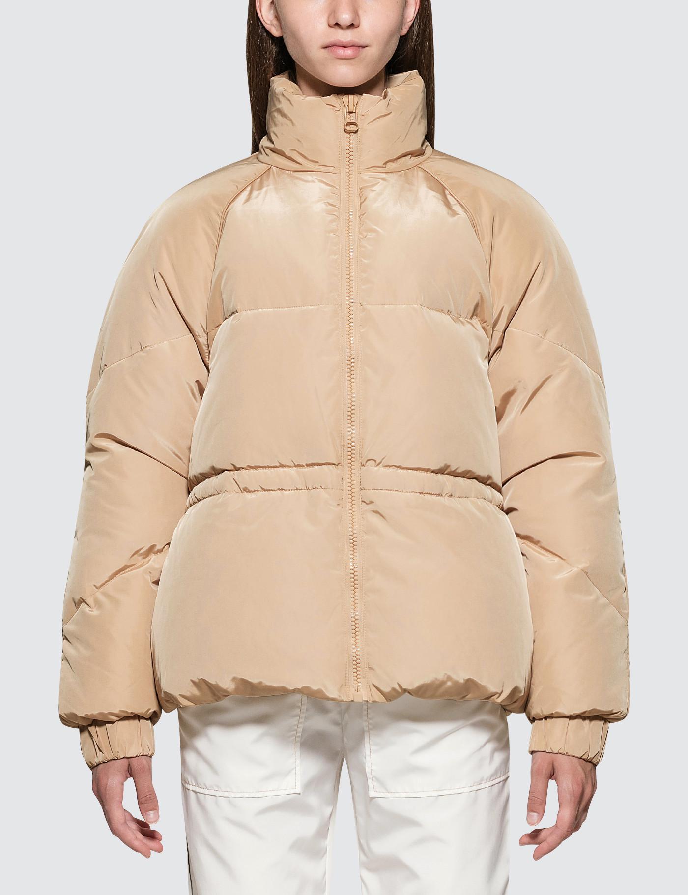 Ganni Synthetic Whitman Down Puffer Jacket in Beige (Natural) - Lyst