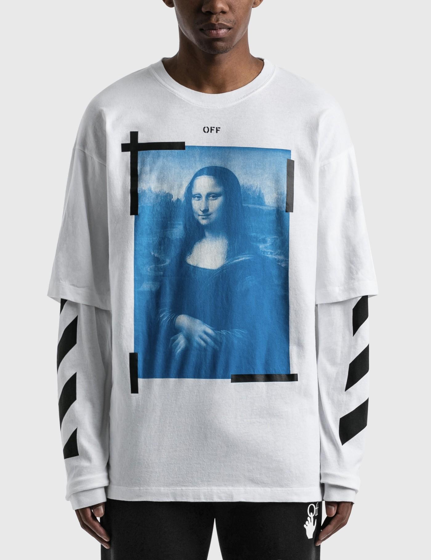 Off-White c/o Virgil Abloh Mona Lisa Double Sleeve T-shirt in White for Men  - Lyst