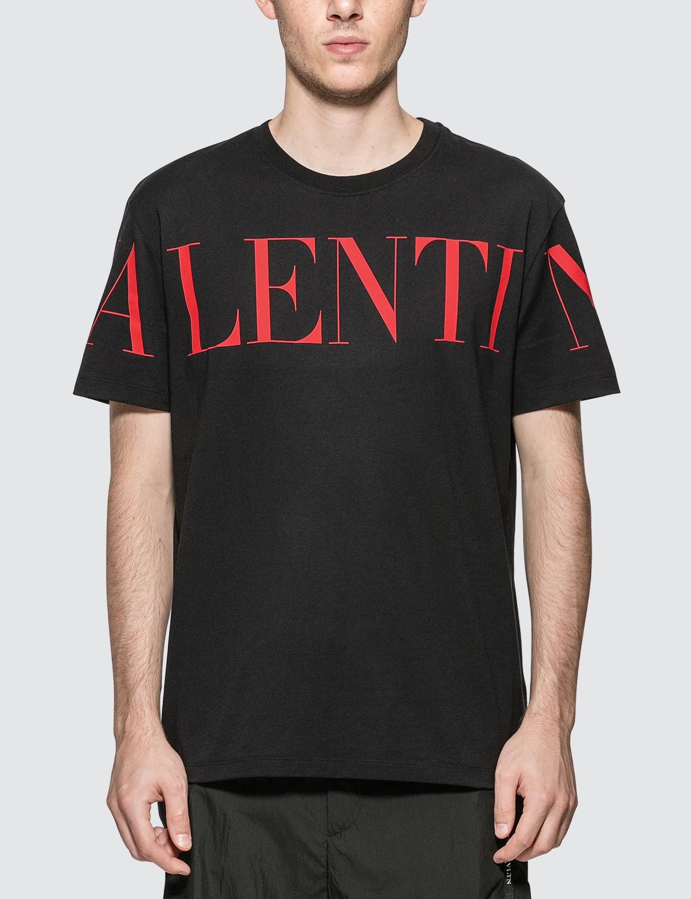 Valentino Cotton Print T-shirt in Black 