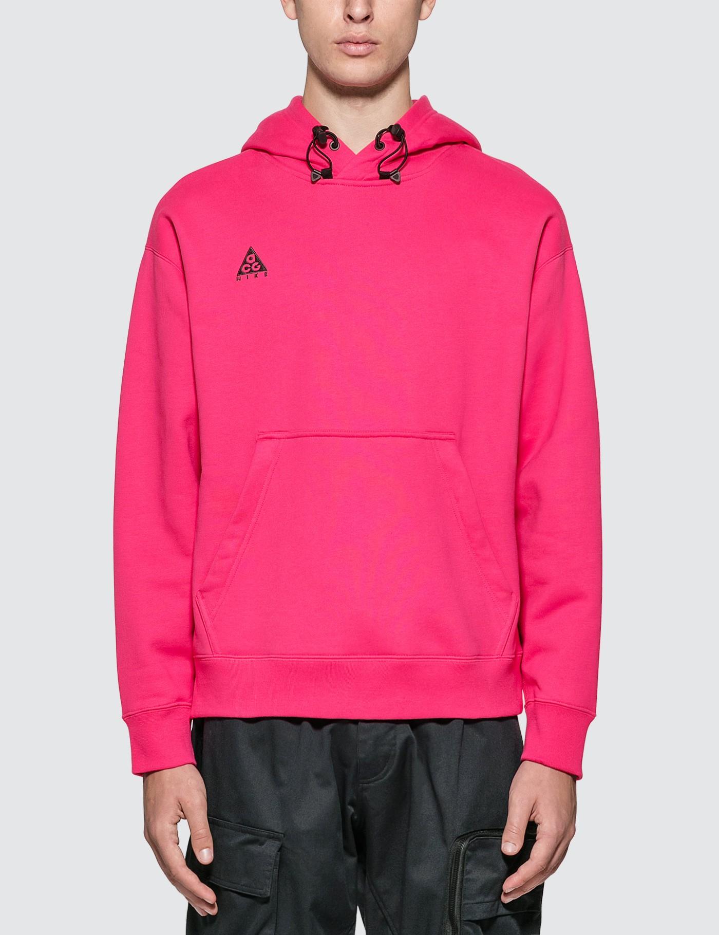 Nike Cotton Acg Pullover Hoodie in Pink 