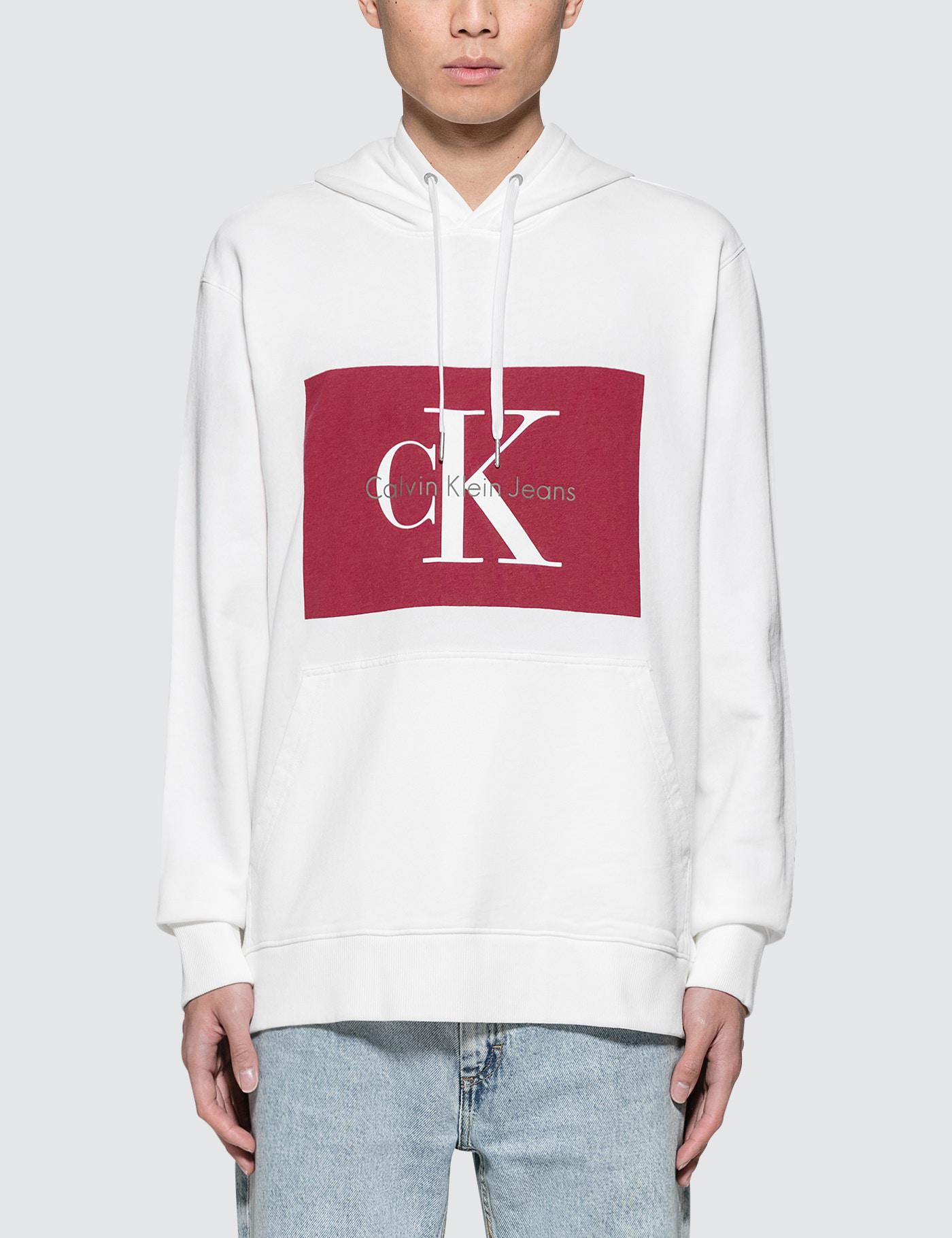 calvin klein box logo hoodie