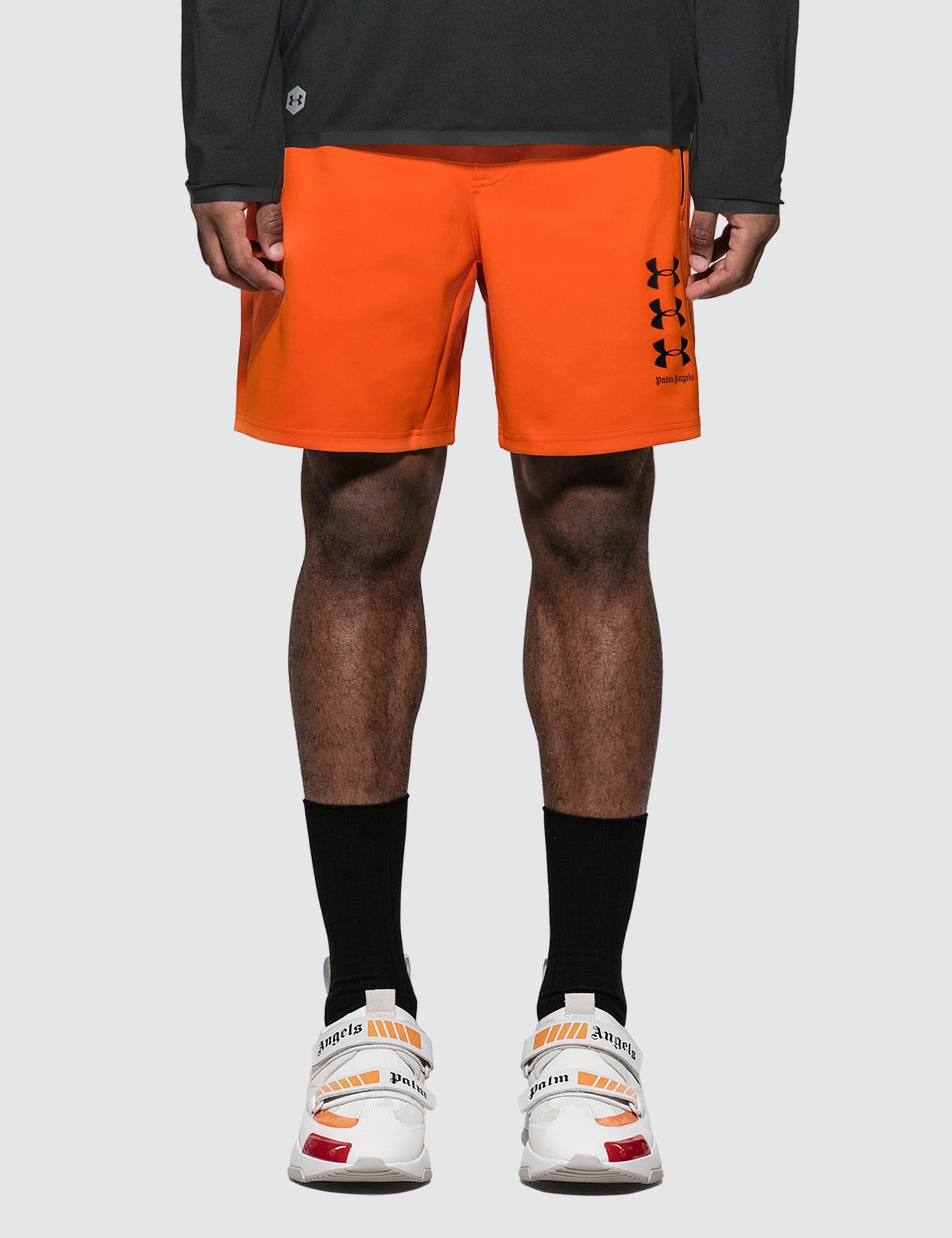 orange under armour shorts