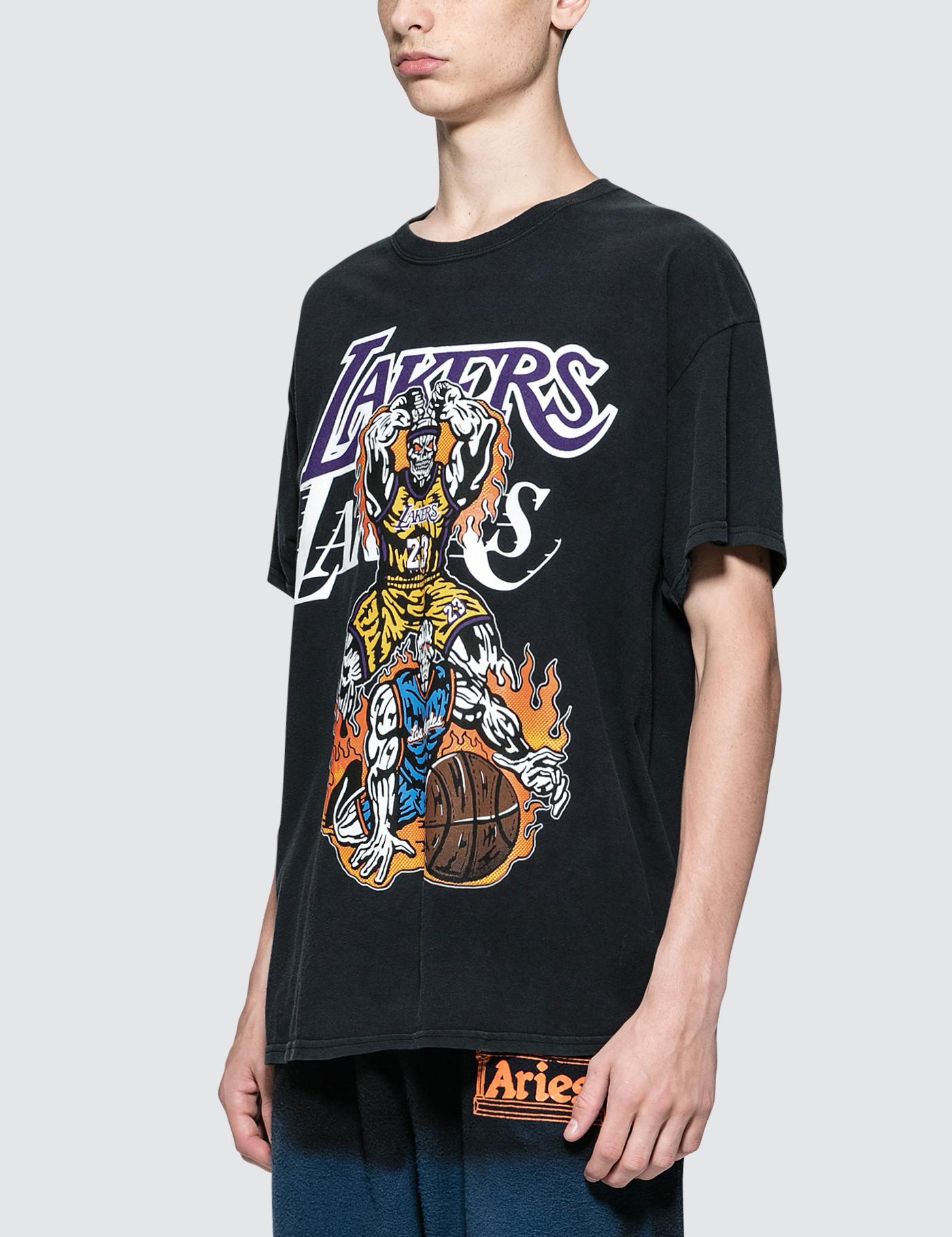 Warren Lotas Cotton Lakers Athletics T-shirt in Black for Men - Lyst